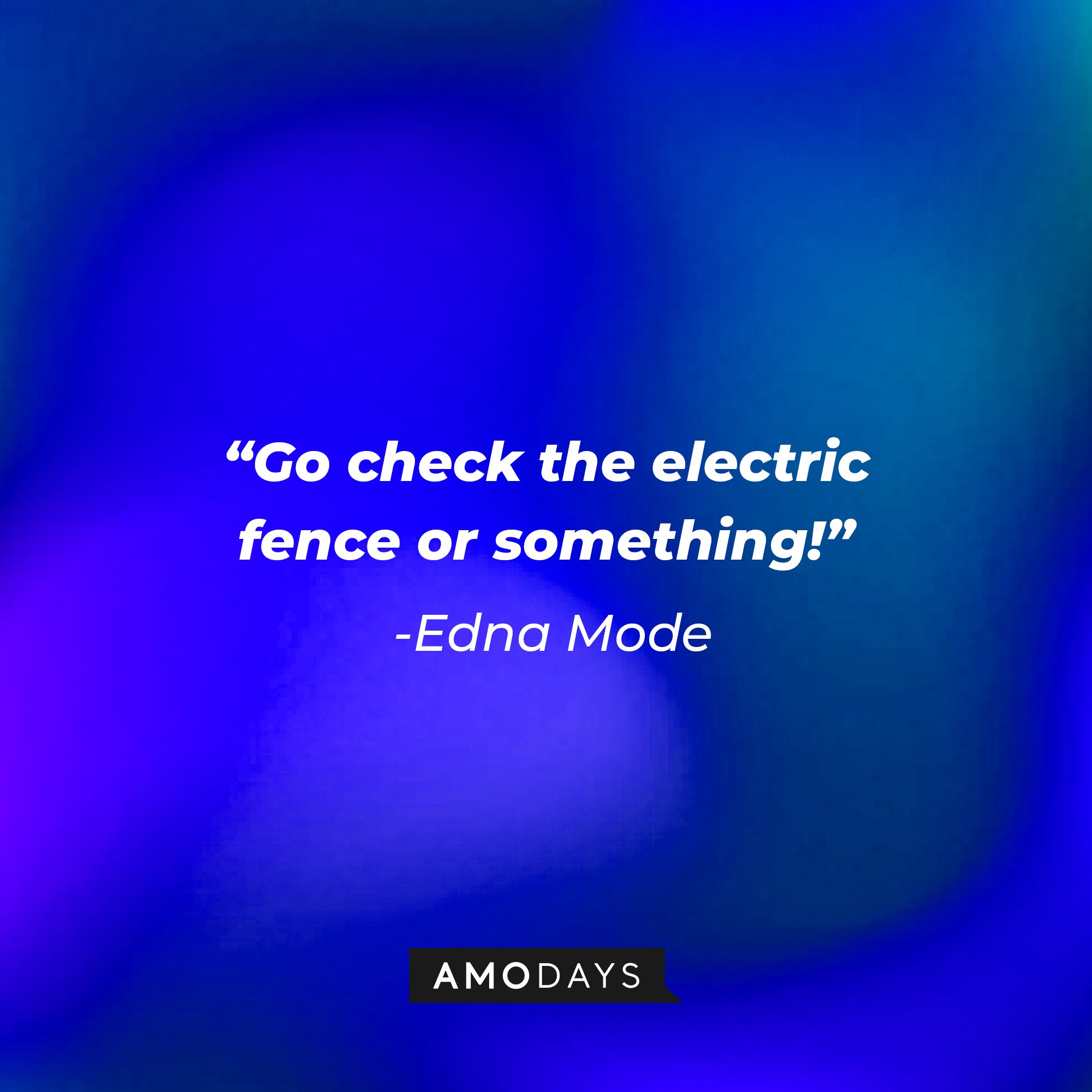 Edna Mode’s quote: "Go check the electric fence or something!" | Image: AmoDays