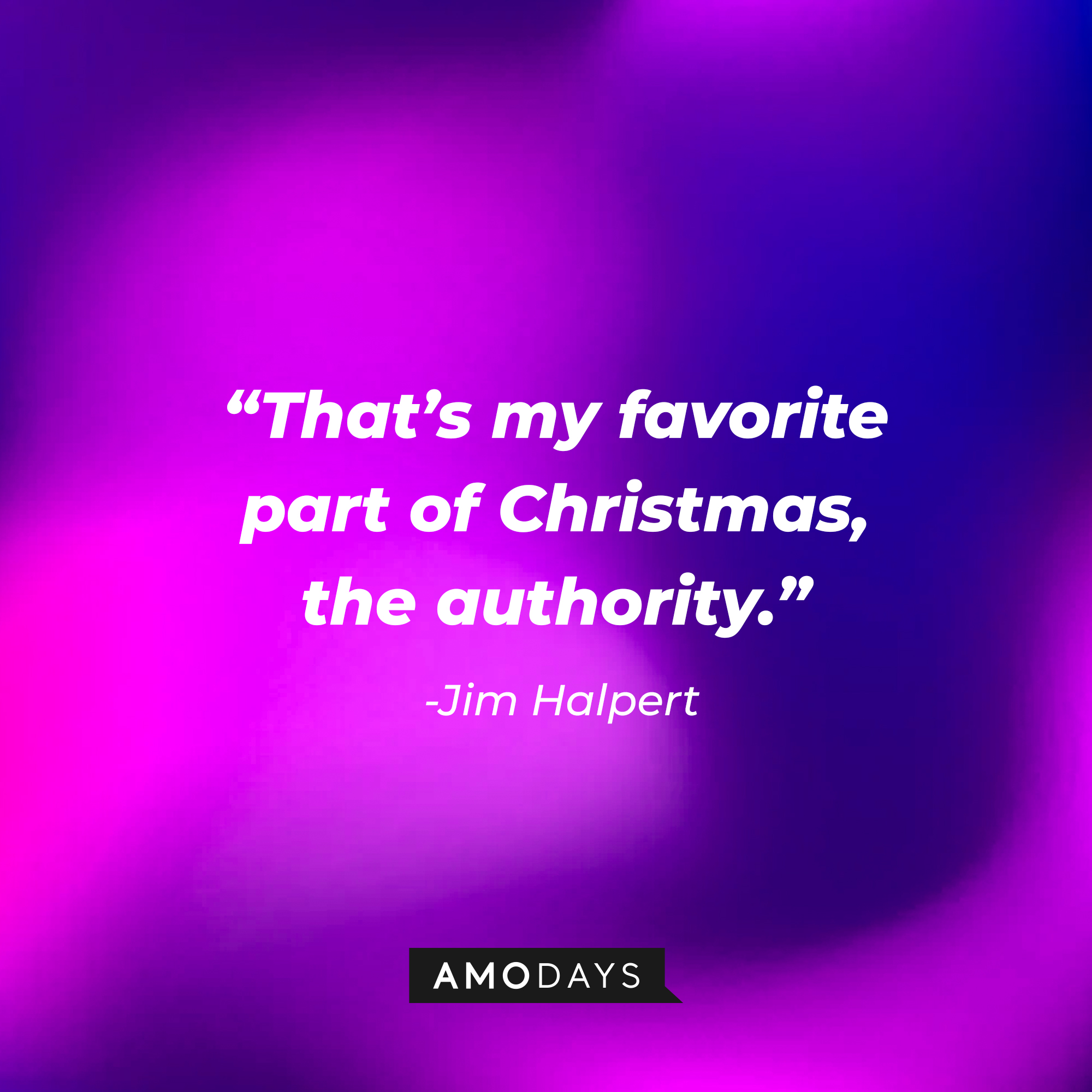 Jim Halpert’s quote: “That’s my favorite part of Christmas, the authority.” | Source: AmoDays