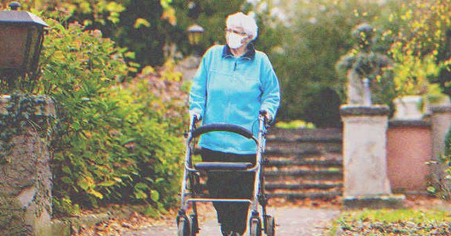Old woman using a walker | Source: Shutterstock