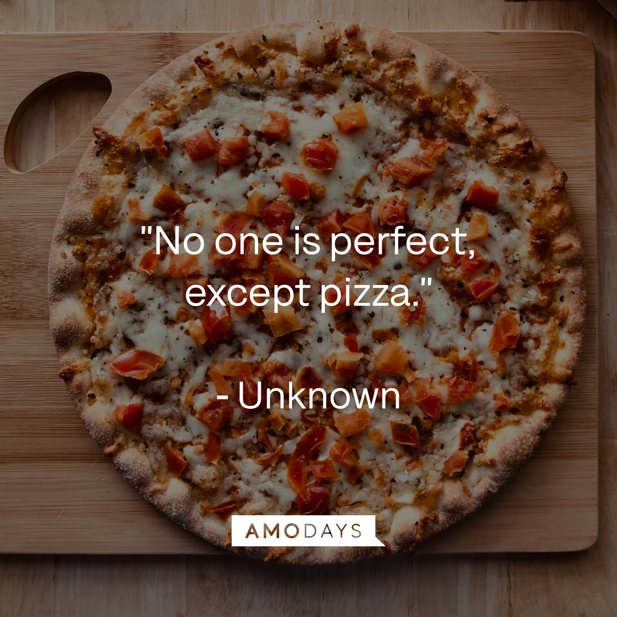 Unknown's quote: "No one is perfect, except pizza." Source: Toasttab