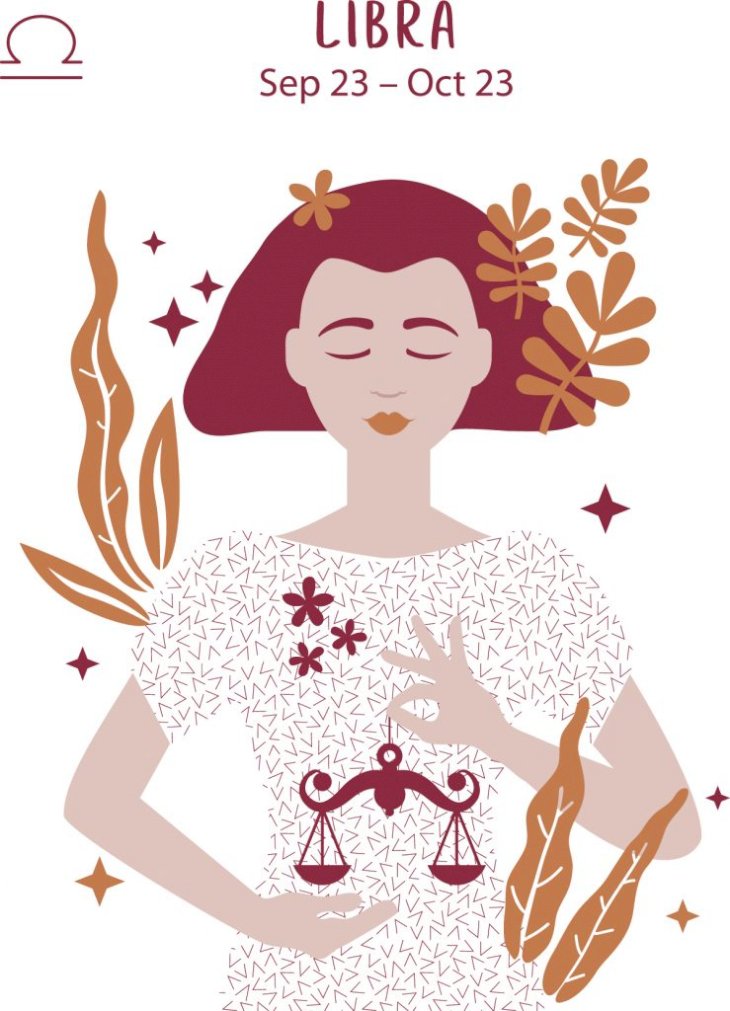 Illustration of the zodiac sign Libra | Source: Womanly