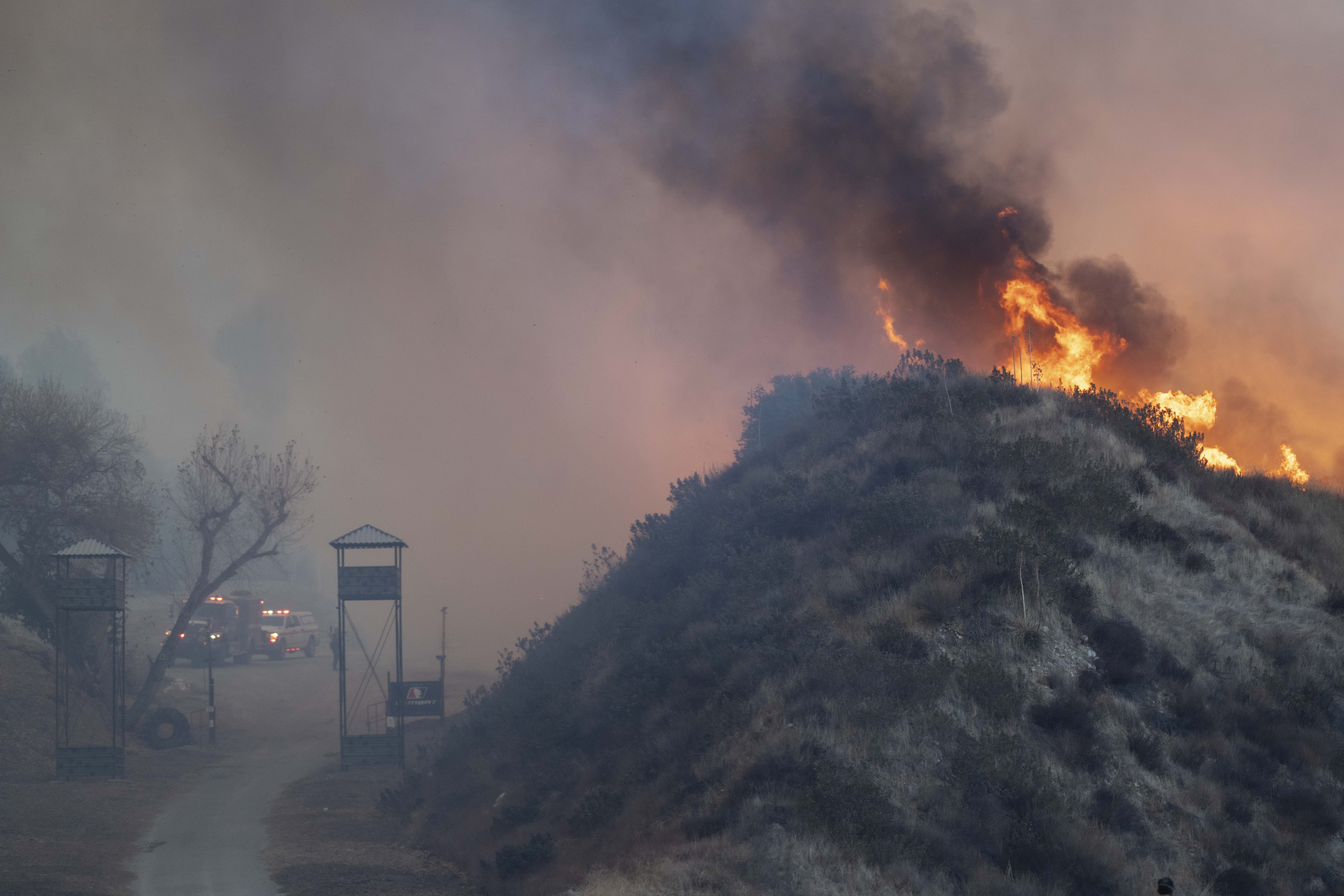 The Hughes Fire approaches the East Max Prison Facility in California on January 22, 2025 | Source: Getty Images