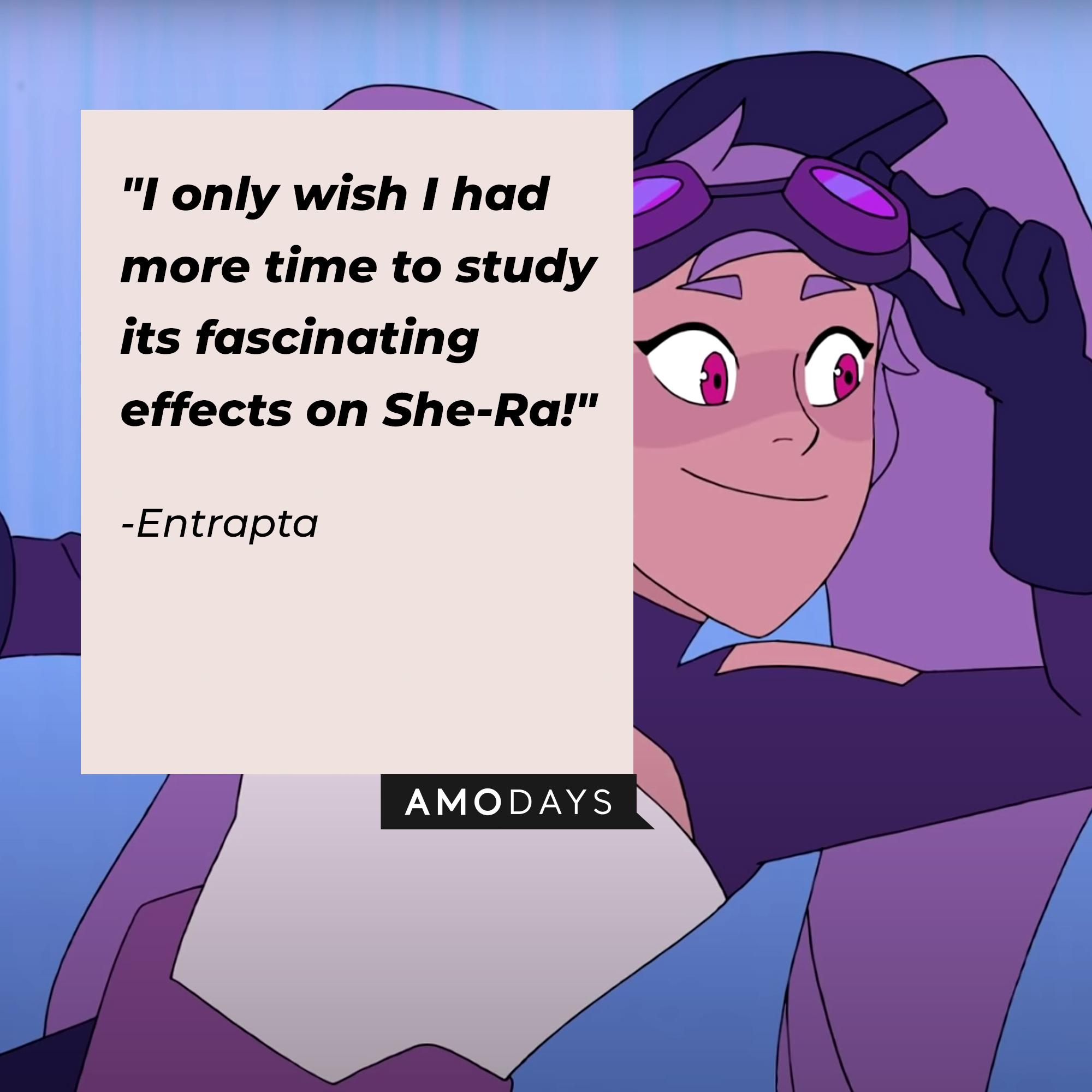 Entrapta's quote: "I only wish I had more time to study its fascinating effects on She-Ra!" | Source: youtube.com/netflixafterschool