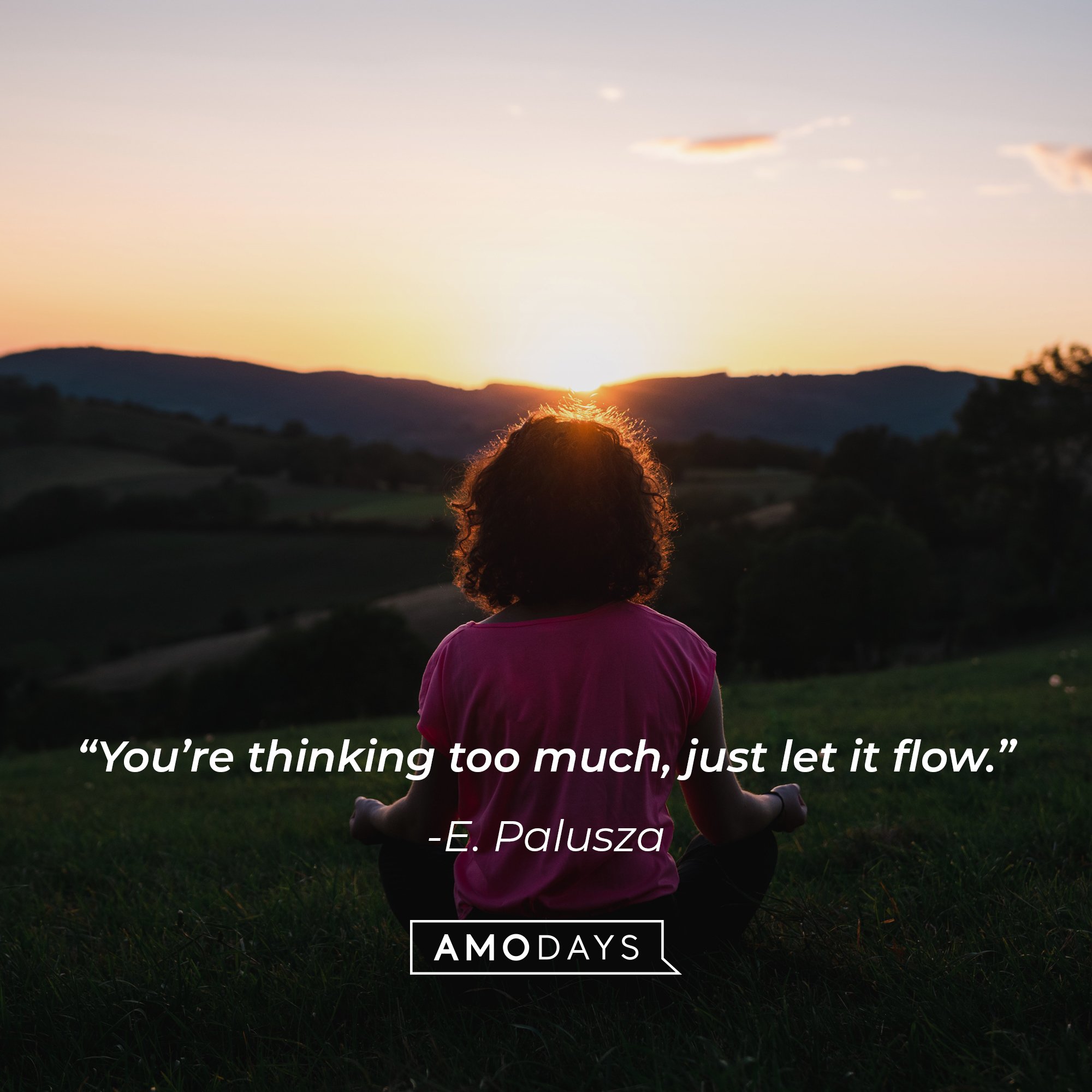E. Palusza’s quote: "You're thinking too much; just let it flow." | Image: AmoDays