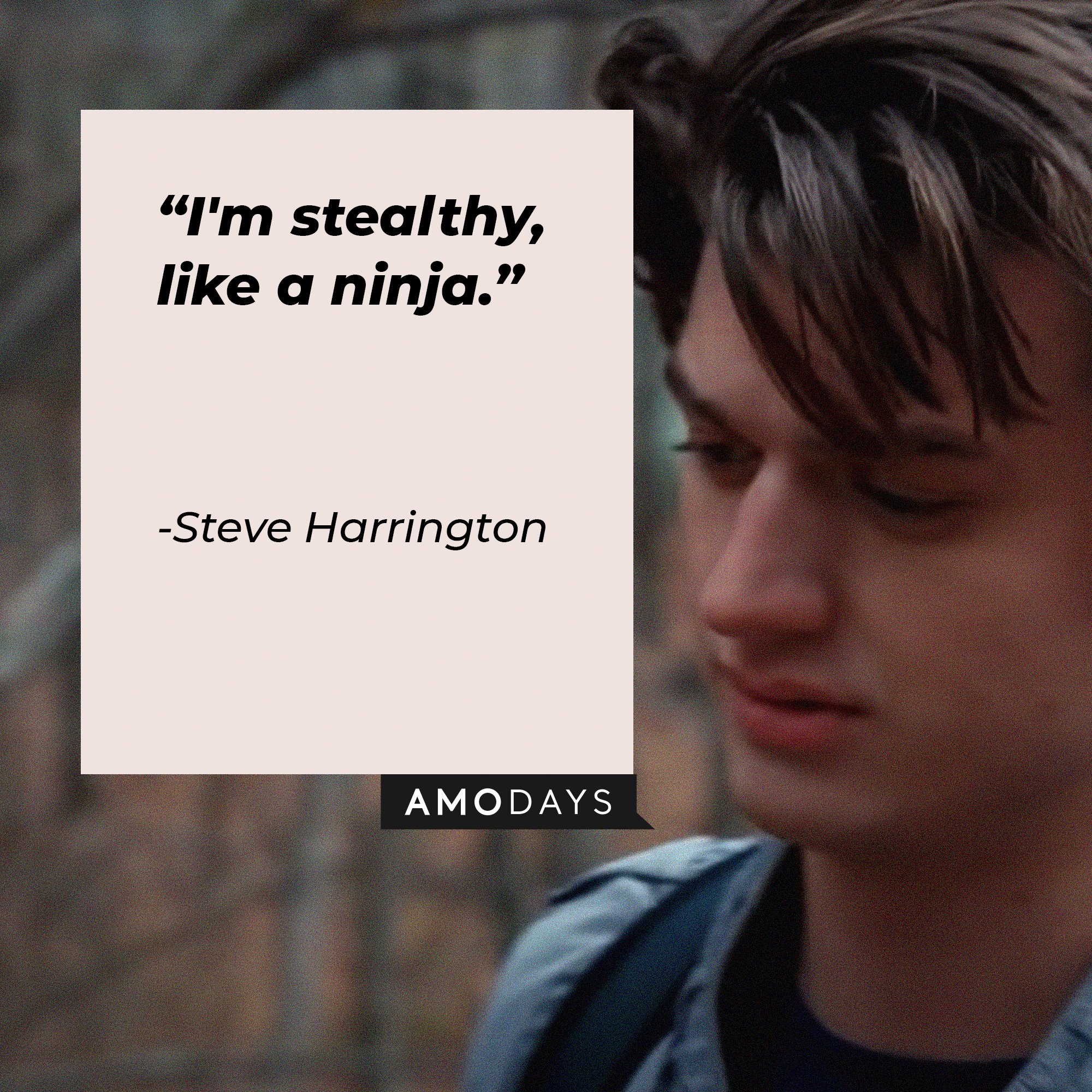  Steve Harrington's quote: "I'm stealthy, like a ninja." | Image: AmoDays  