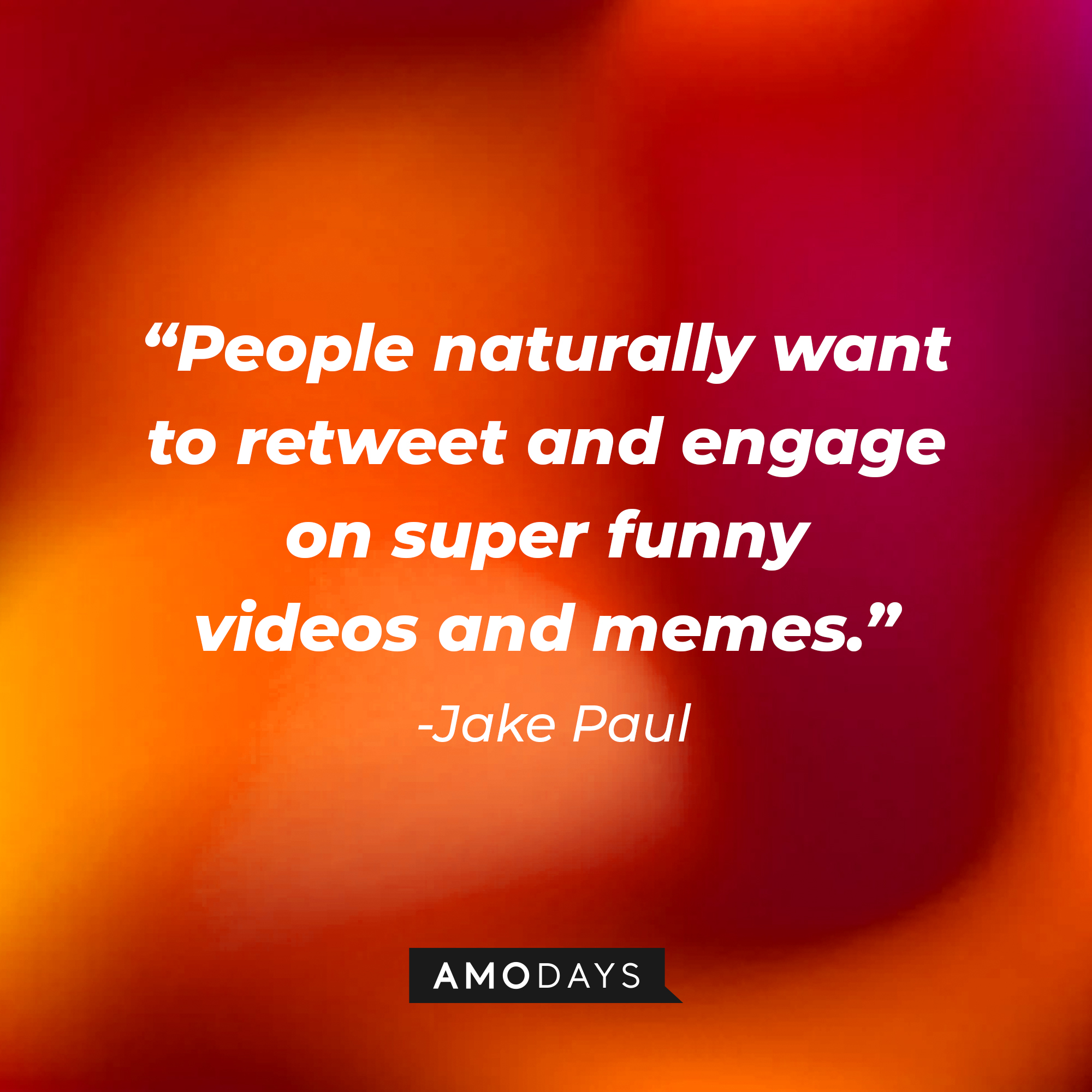 Jake Paul’s quote: "People naturally want to retweet and engage on super funny videos and memes." | Image: Amodays