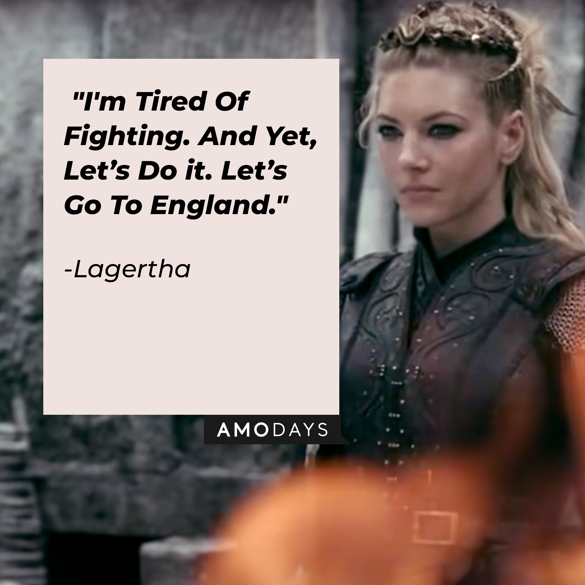 Lagertha's quote: "I'm Tired Of Fighting. And Yet, Let’s Do it. Let’s Go To England." | Source: youtube.com/PrimeVideoUK