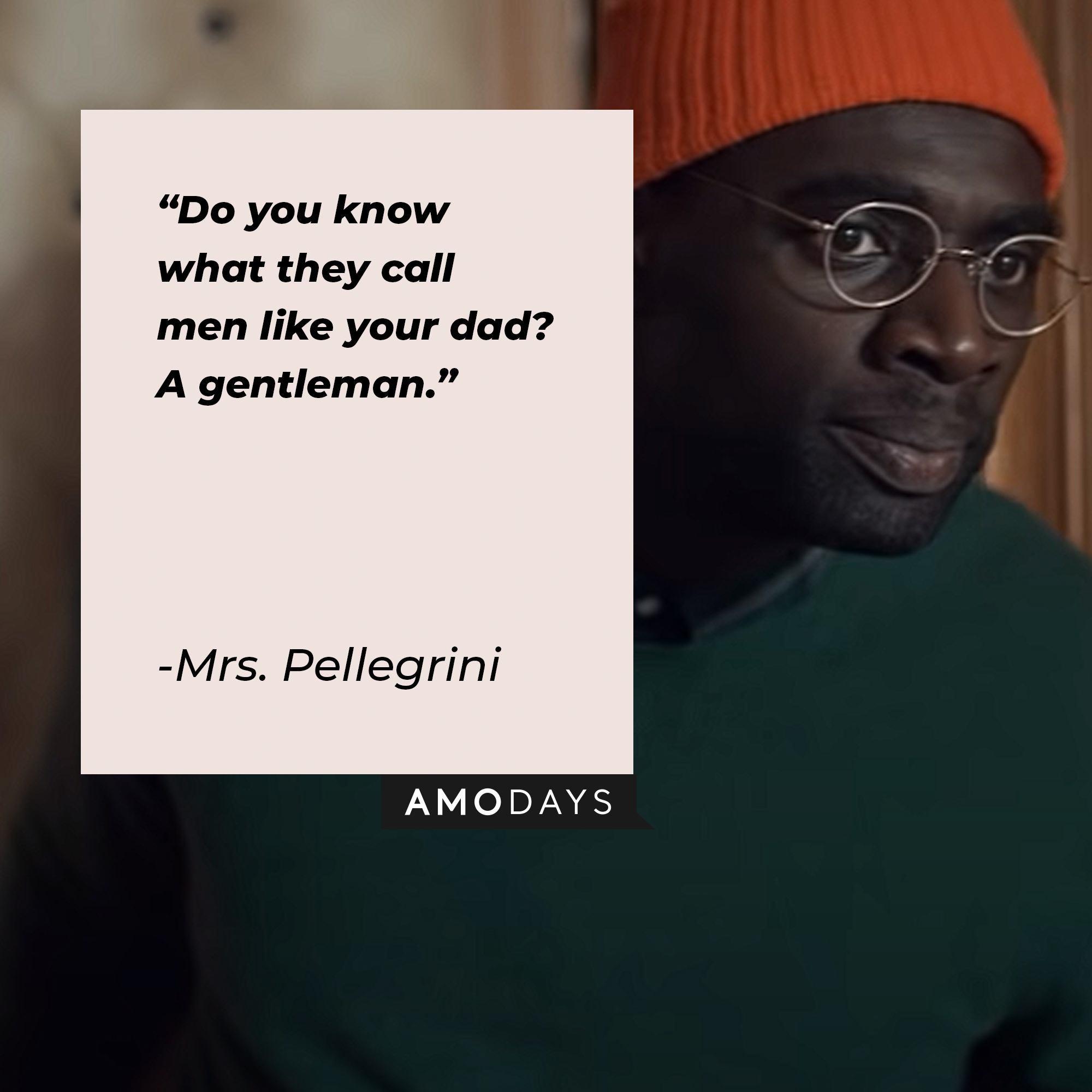 Mrs. Pellegrini's quote: "Do you know what they call men like your dad? A gentleman." | Image: Amodays