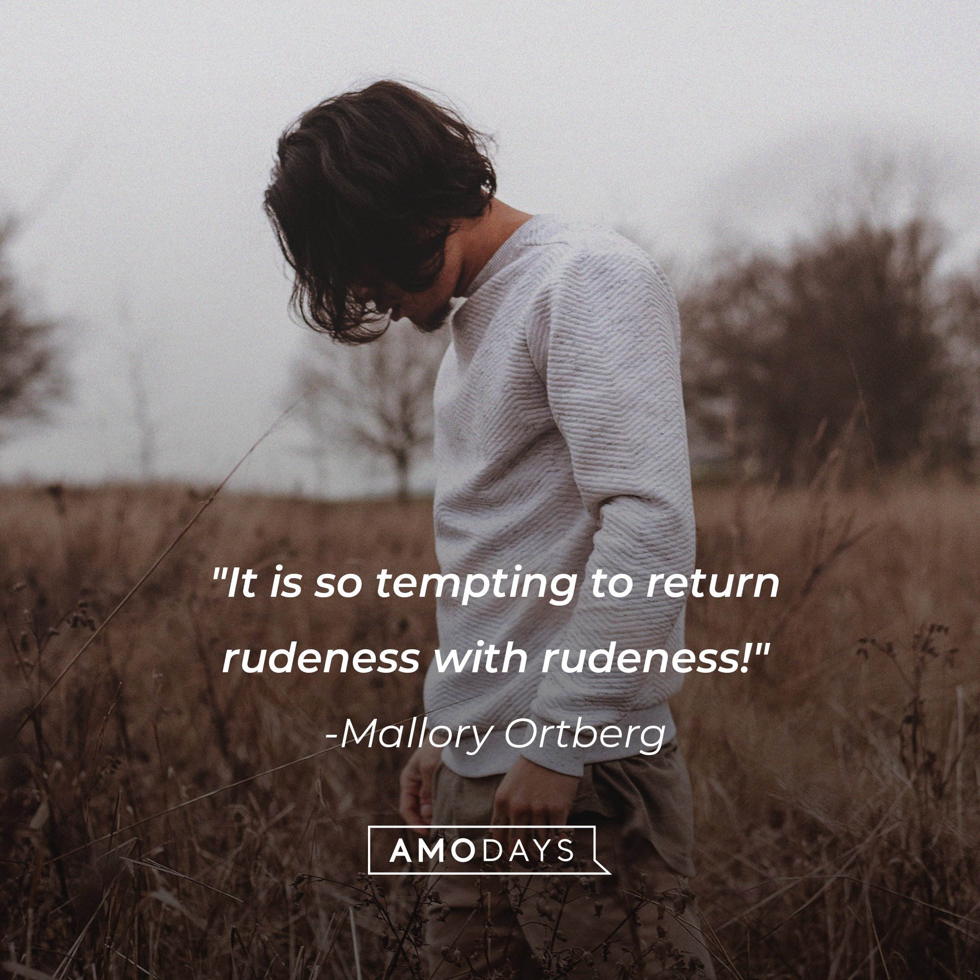  Mallory Ortberg’s quote: "It is so tempting to return rudeness with rudeness!" | Image: AmoDays