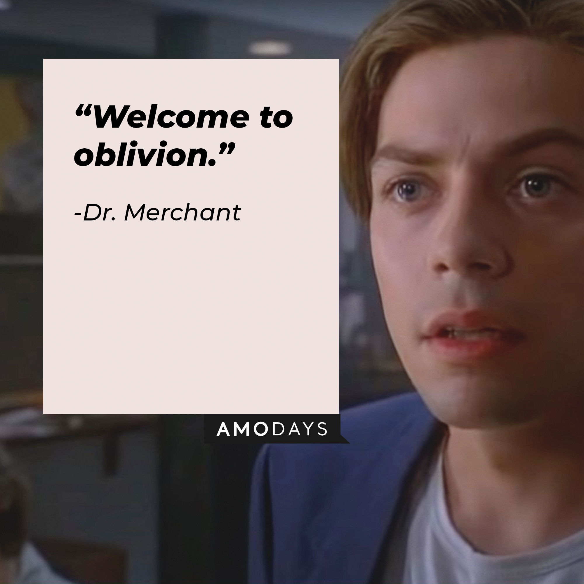 A picture of Dr. Merchant’s from “Hellraiser” with a quote by him that reads, “Welcome to oblivion.” | Image: facebook.com/HellraiserMovies