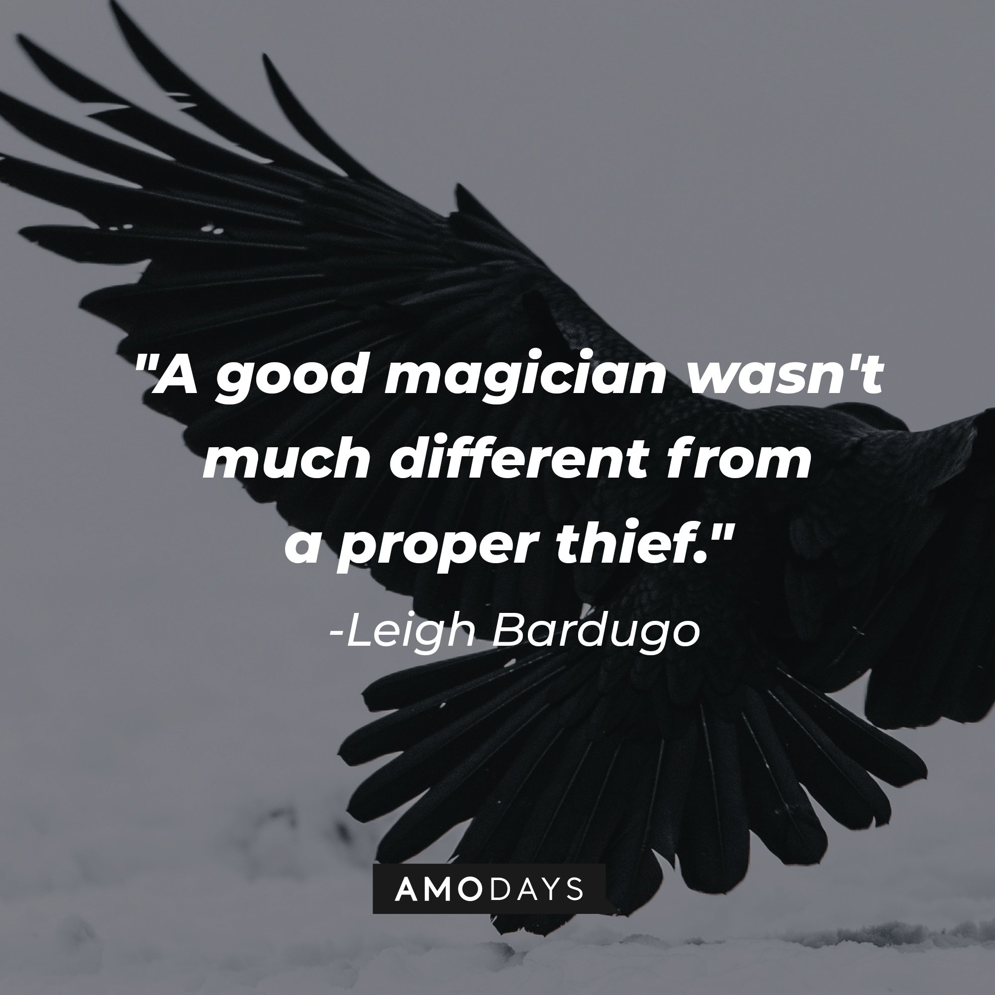Leigh Bardugo’s quote: "A good magician wasn't much different from a proper thief."  | Image: AmoDays