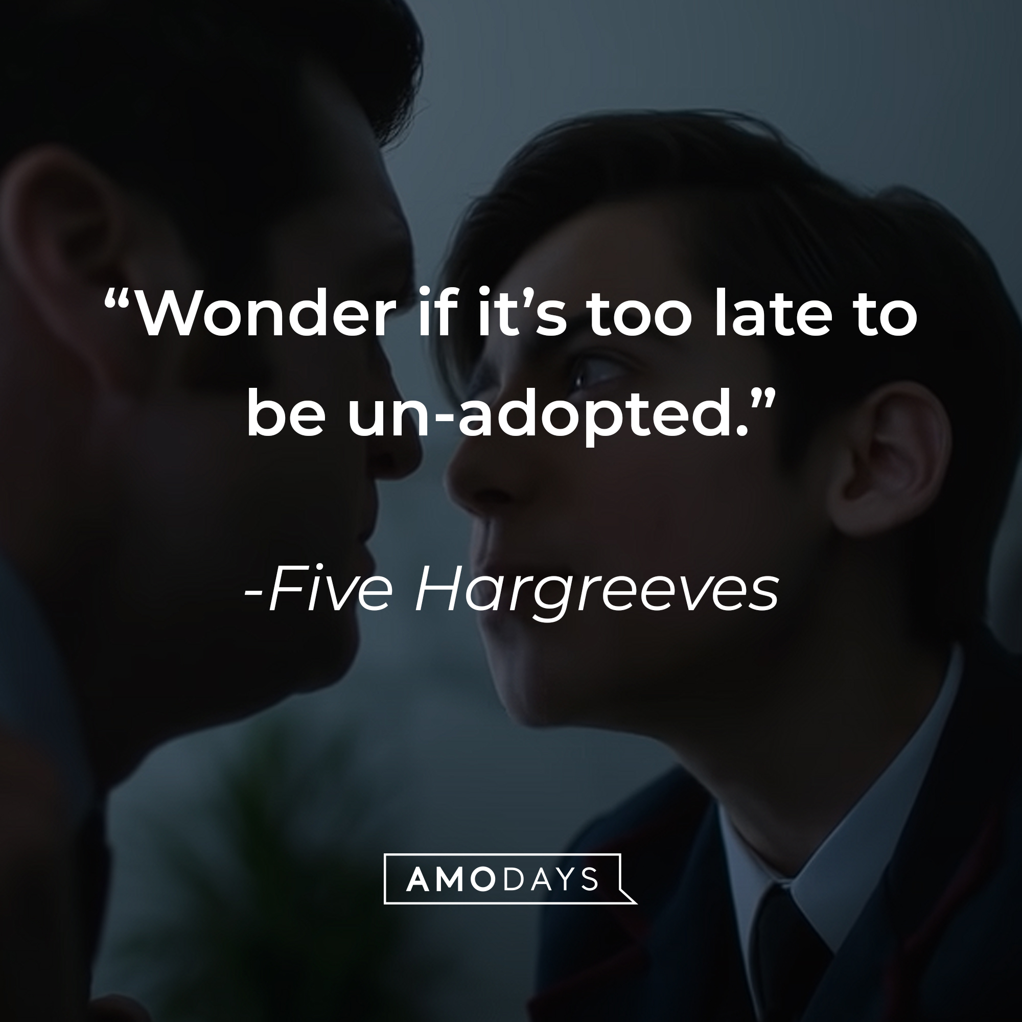 Five Hargreeves’ quote: “Wonder if it’s too late to be un-adopted.” | Source: youtube.com/Netflix