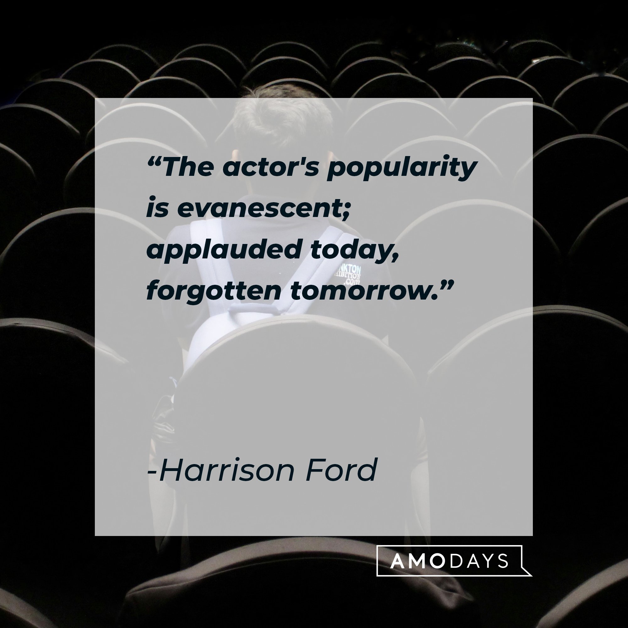 Harrison Ford’s quote: "The actor's popularity is evanescent; applauded today, forgotten tomorrow." | Image: AmoDays