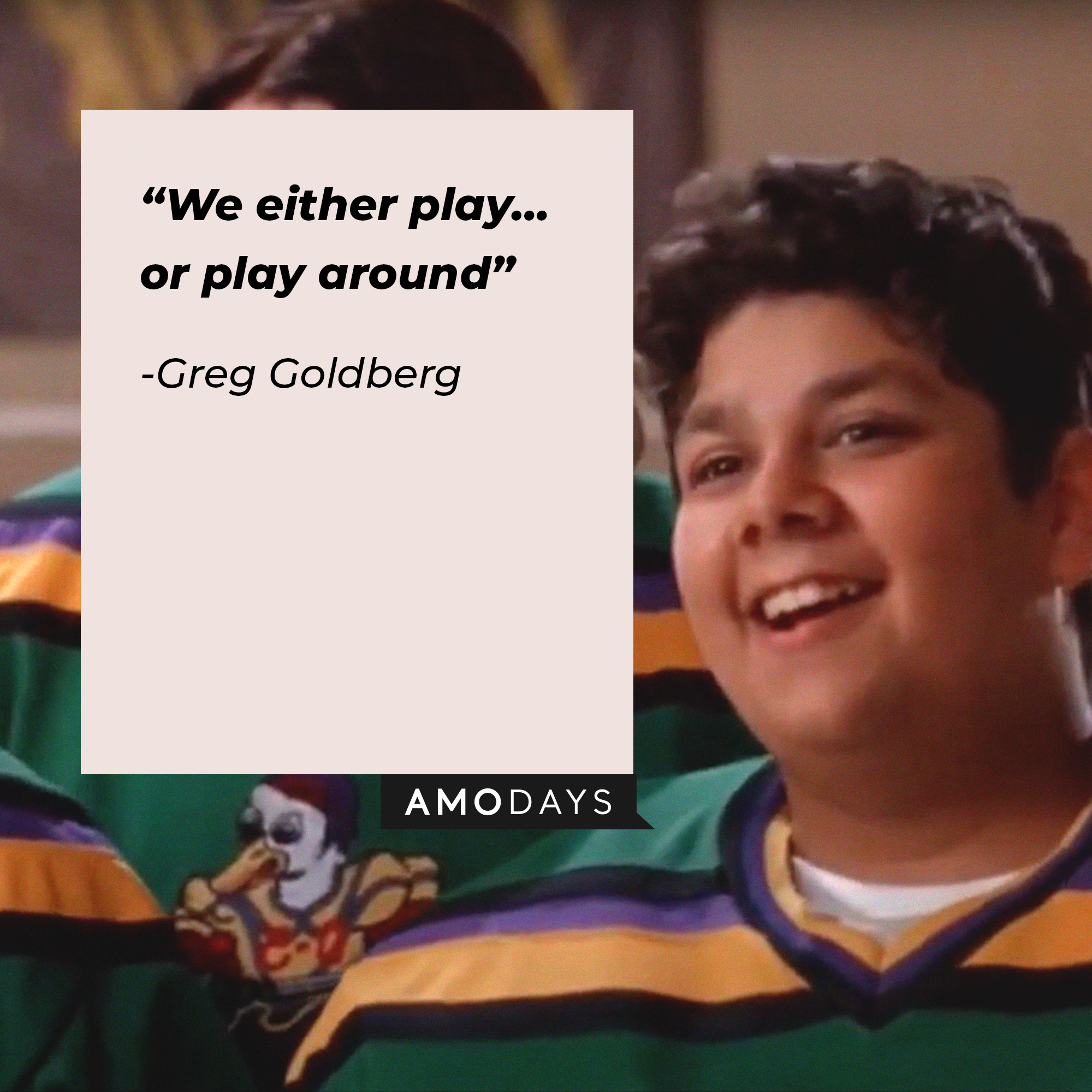 A picture of Greg Goldberg with his quote: “We either play…or play around.” | Source: youtube.com/disneyplus