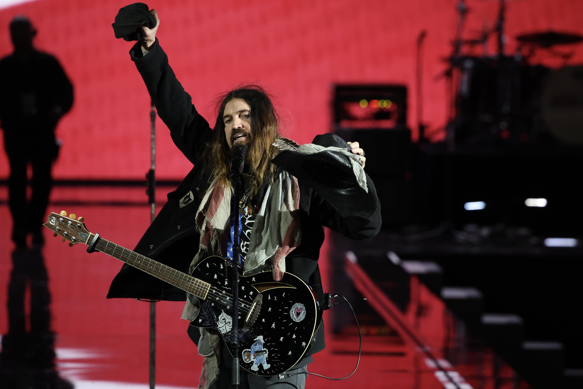 Billy Ray Cyrus performing at the Liberty Ball during President Donald Trump's inauguration in Washington, DC on January 20, 2025. | Source: Getty Images