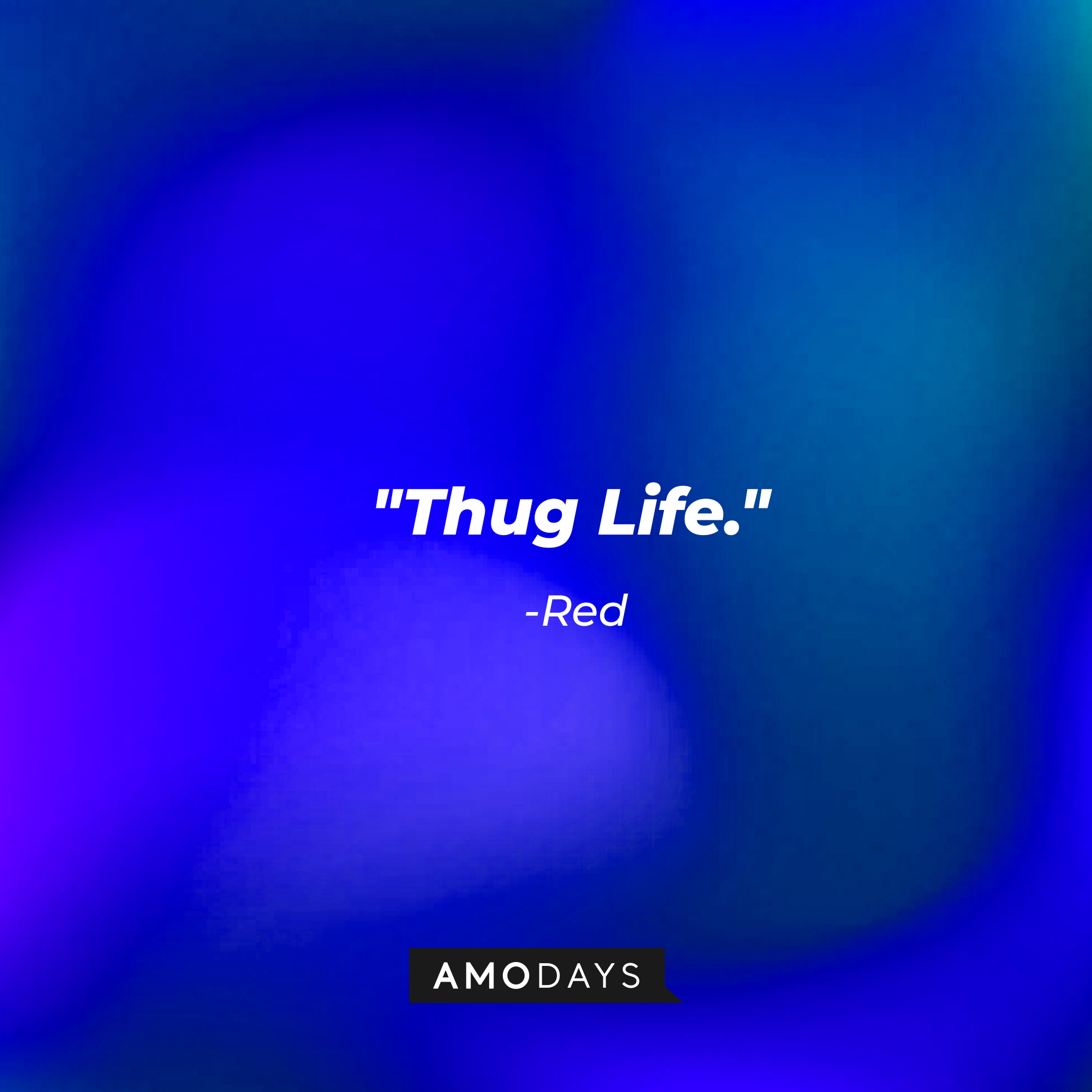 Red's quote: "Thug Life." | Source: AmoDays