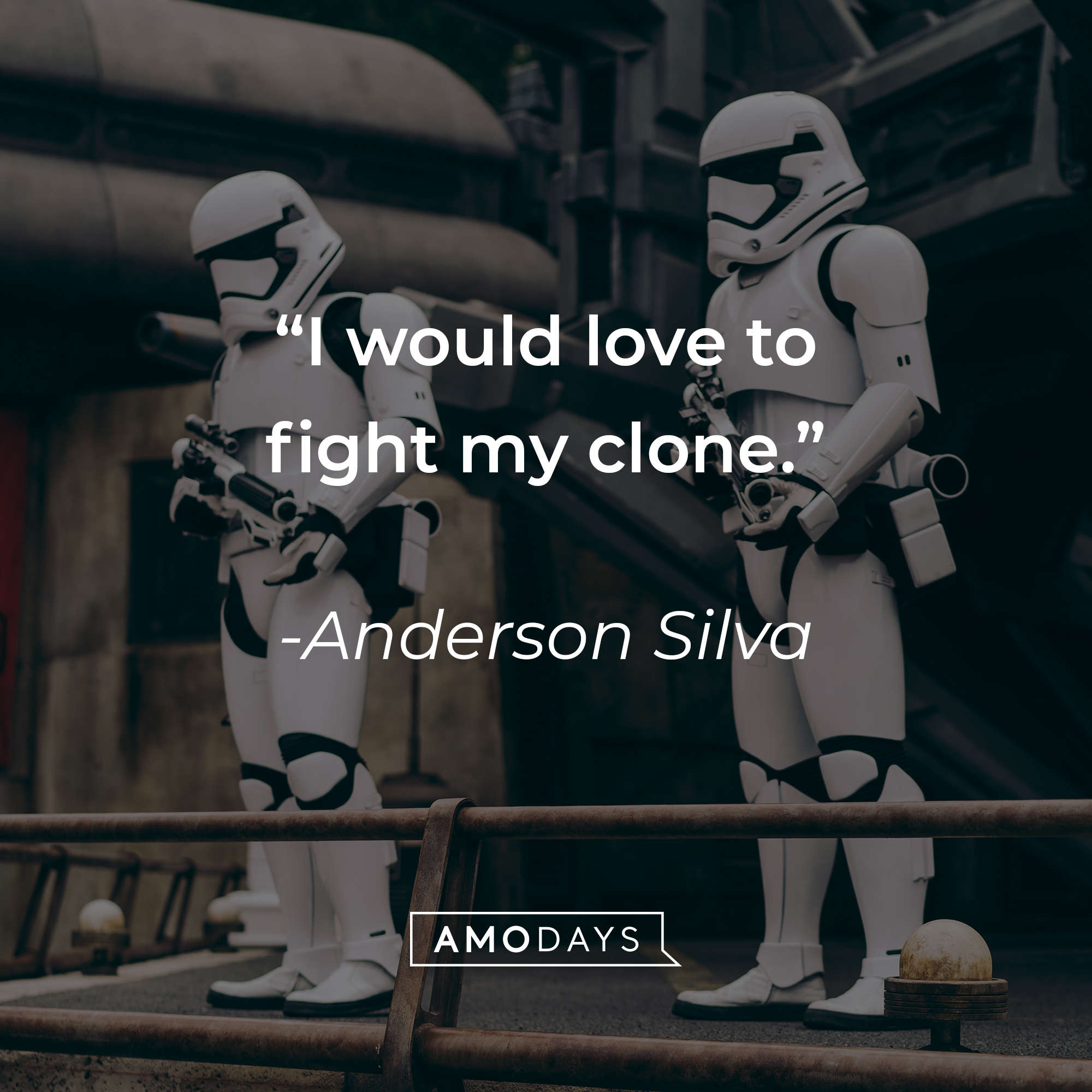 Anderson Silva's quote, "I would love to fight my clone." | Image: Unsplash.com