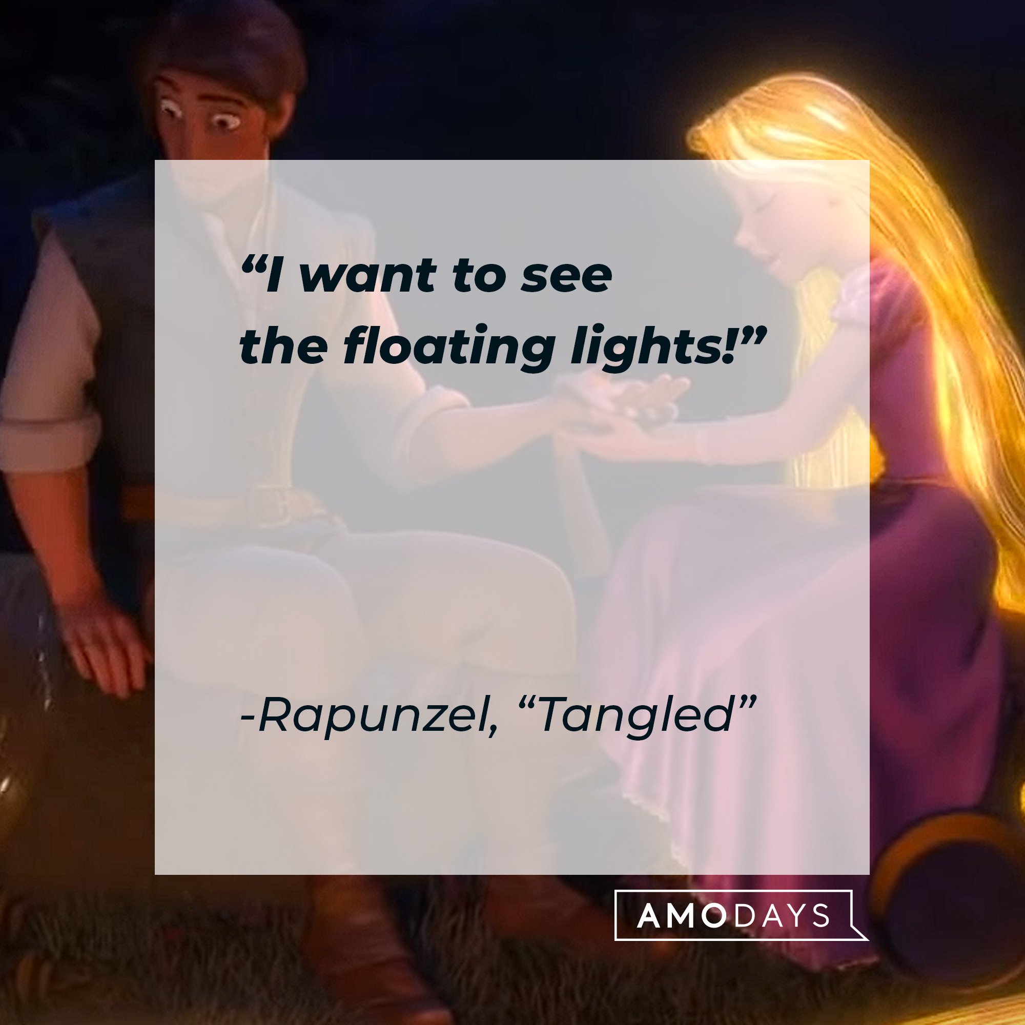 Rapunzel's "Tangled" quote: "I want to see the floating lights!" | Image: AmoDays