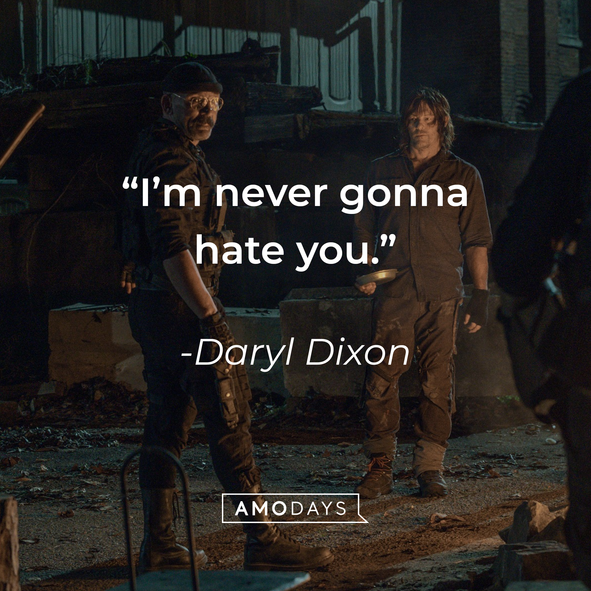 An image of Daryl Dixon with his quote: “I’m never gonna hate you.” | Source: facebook.com/TheWalkingDeadAMC