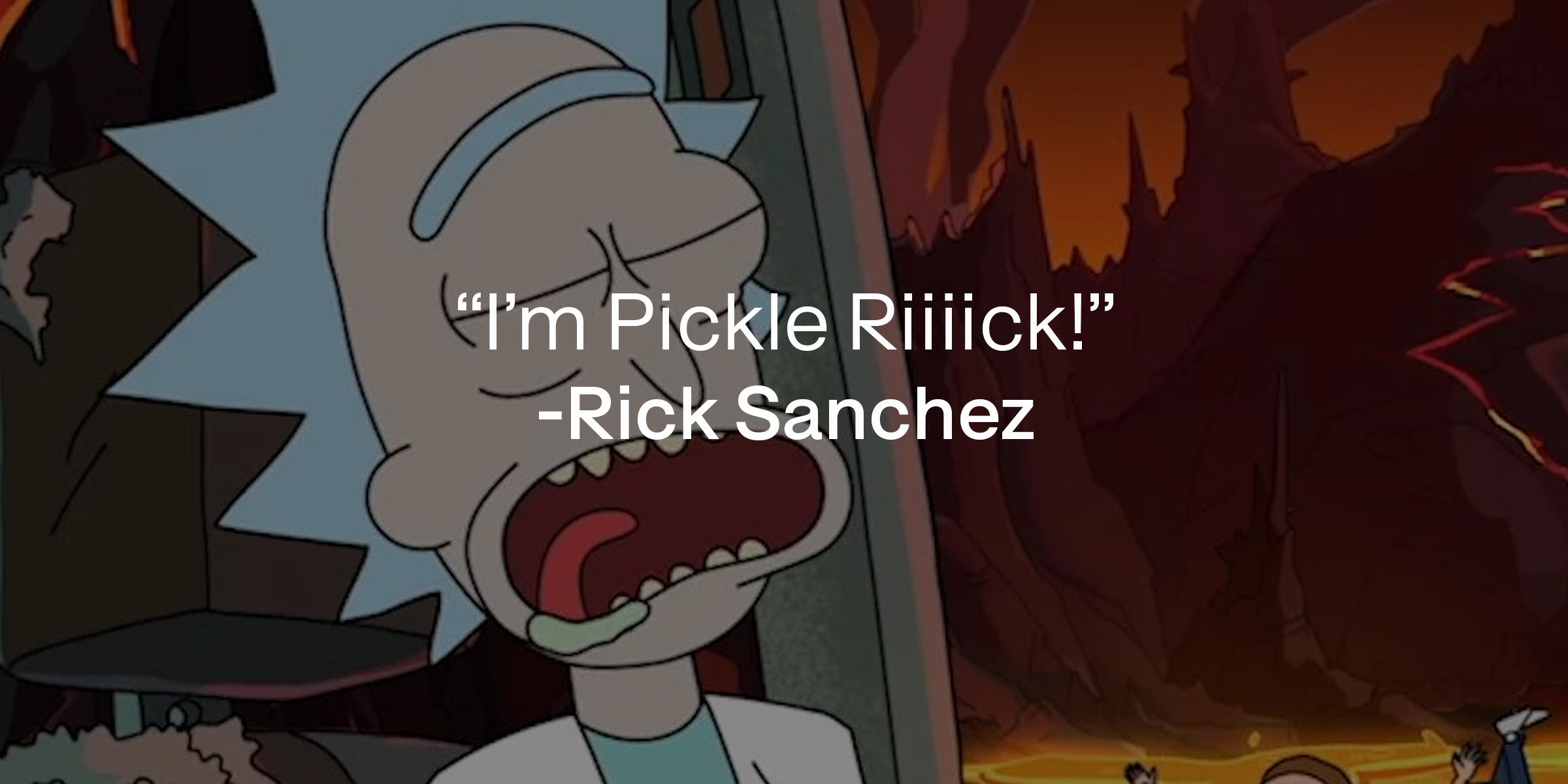 An image of Rick Sanchez with his quote: “I’m Pickle Riiiick!" | Source: Facebook.com/RickandMorty