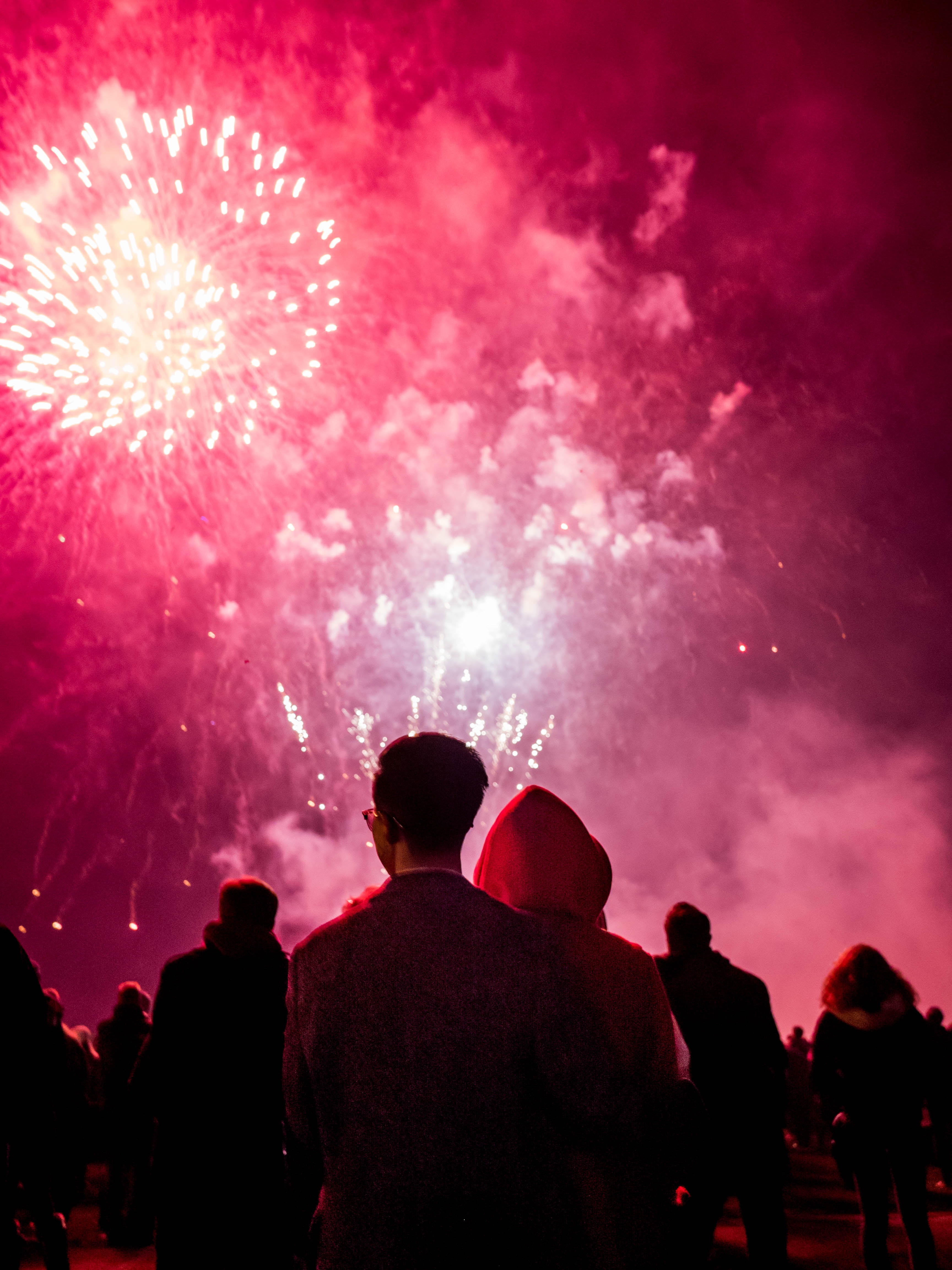 A couple looking at fireworks. | Source: Unsplash