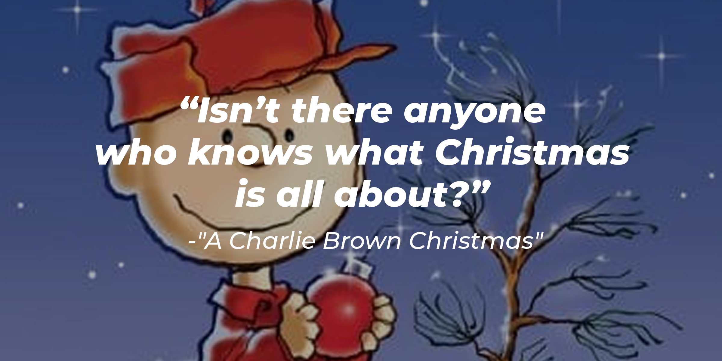 Charlie Brown's quote: "Isn’t there anyone who knows what Christmas is all about?" | Source: Facebook/ACharlieBrownChristmastvshow