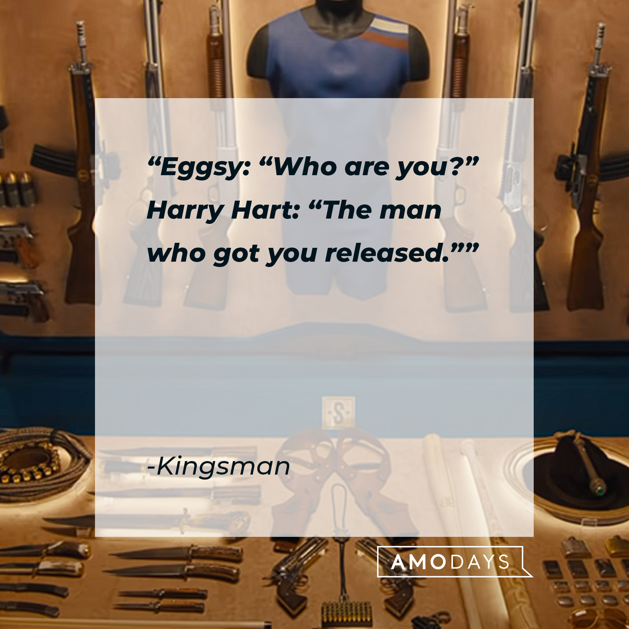 Kingsman quotes: Eggsy: "Who are you?" ; Harry Hart: "The man who got you released." | Image: YouTube / 20thCenturyStudios
