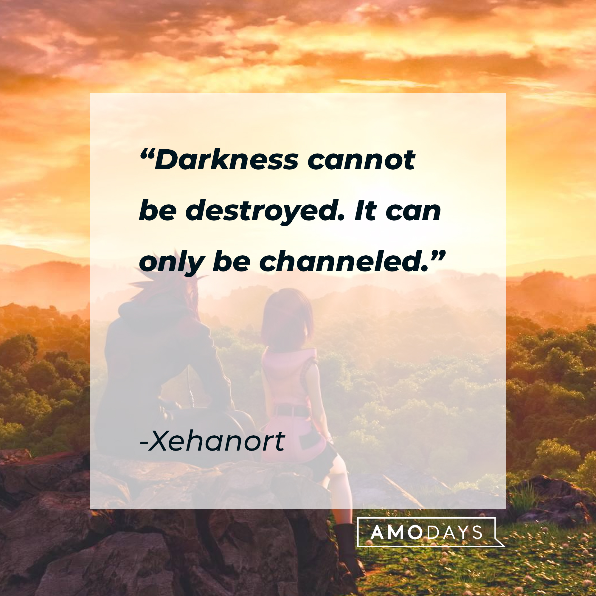 An image from “Kingdom of Hearts” with  Xehanort’s quote: “Darkness cannot be destroyed. It can only be channeled." | Source: facebook.com/KingdomHearts