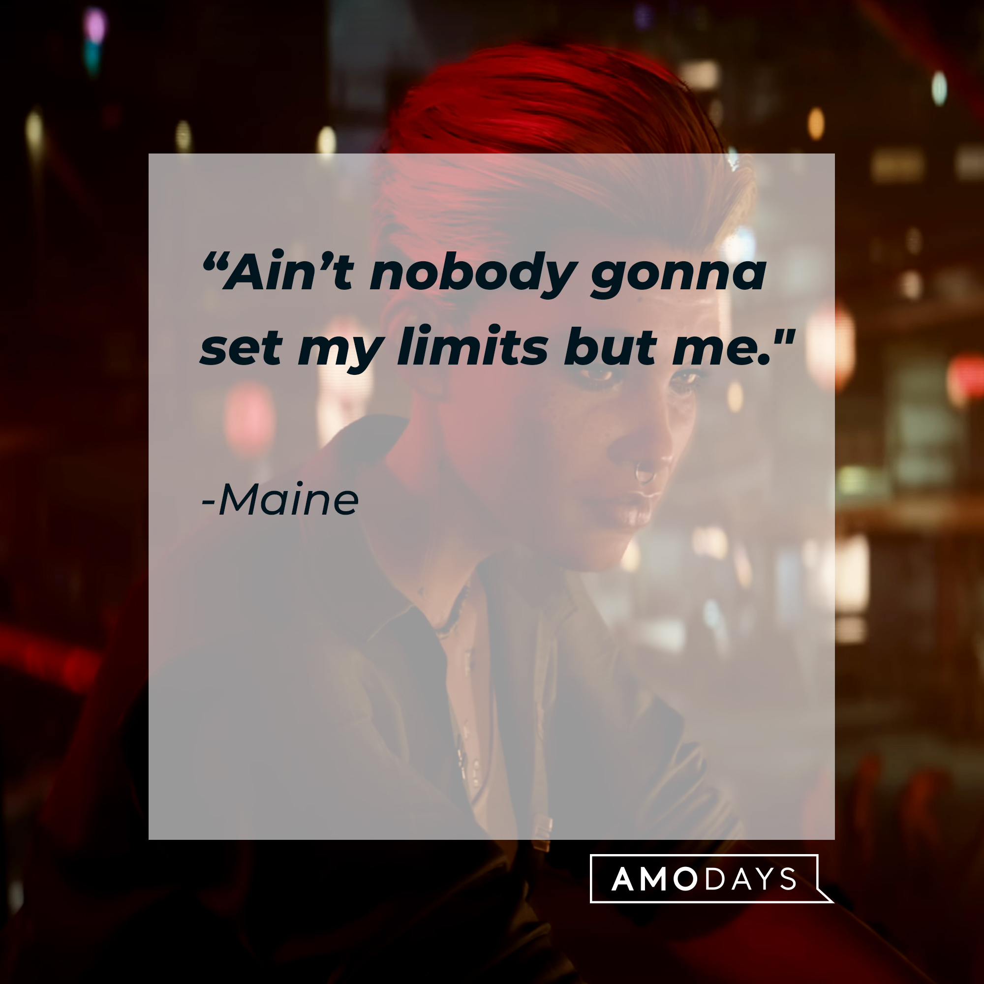 Maine’s quote: "Ain’t nobody gonna set my limits but me." | Source: Youtube.com/CyberpunkGame