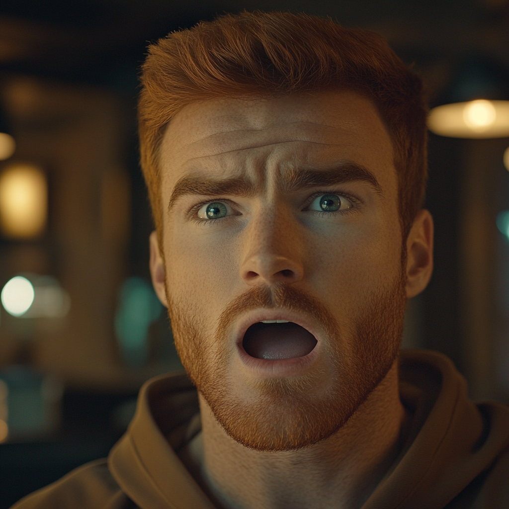 Oszołomiony mężczyzna | Źródło: Midjourney