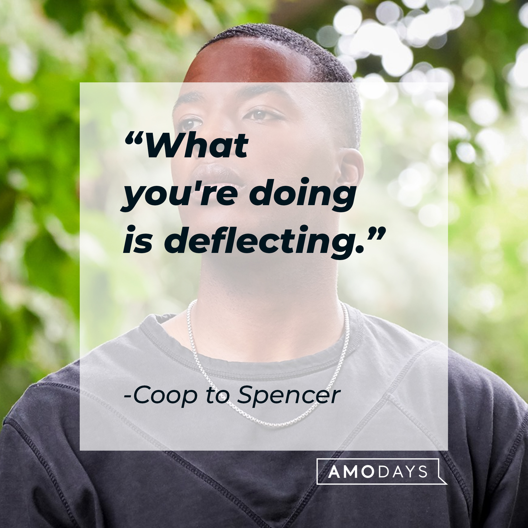 A quote from Coop to Spencer: "What you're doing is deflecting." | Source: facebook.com/CWAllAmerican
