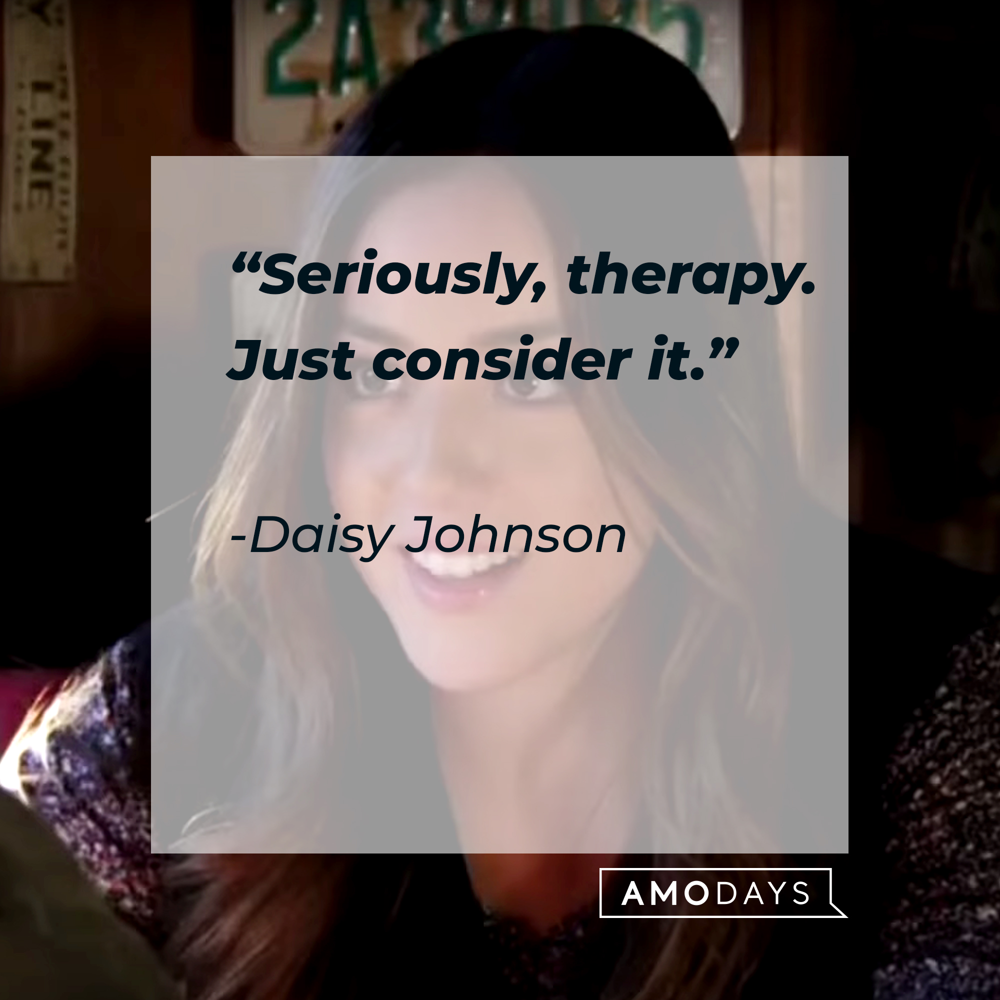 Daisy Johnson, with her quote: "Seriously, therapy. Just consider It." | Source: Facebook.com/AgentsofShield