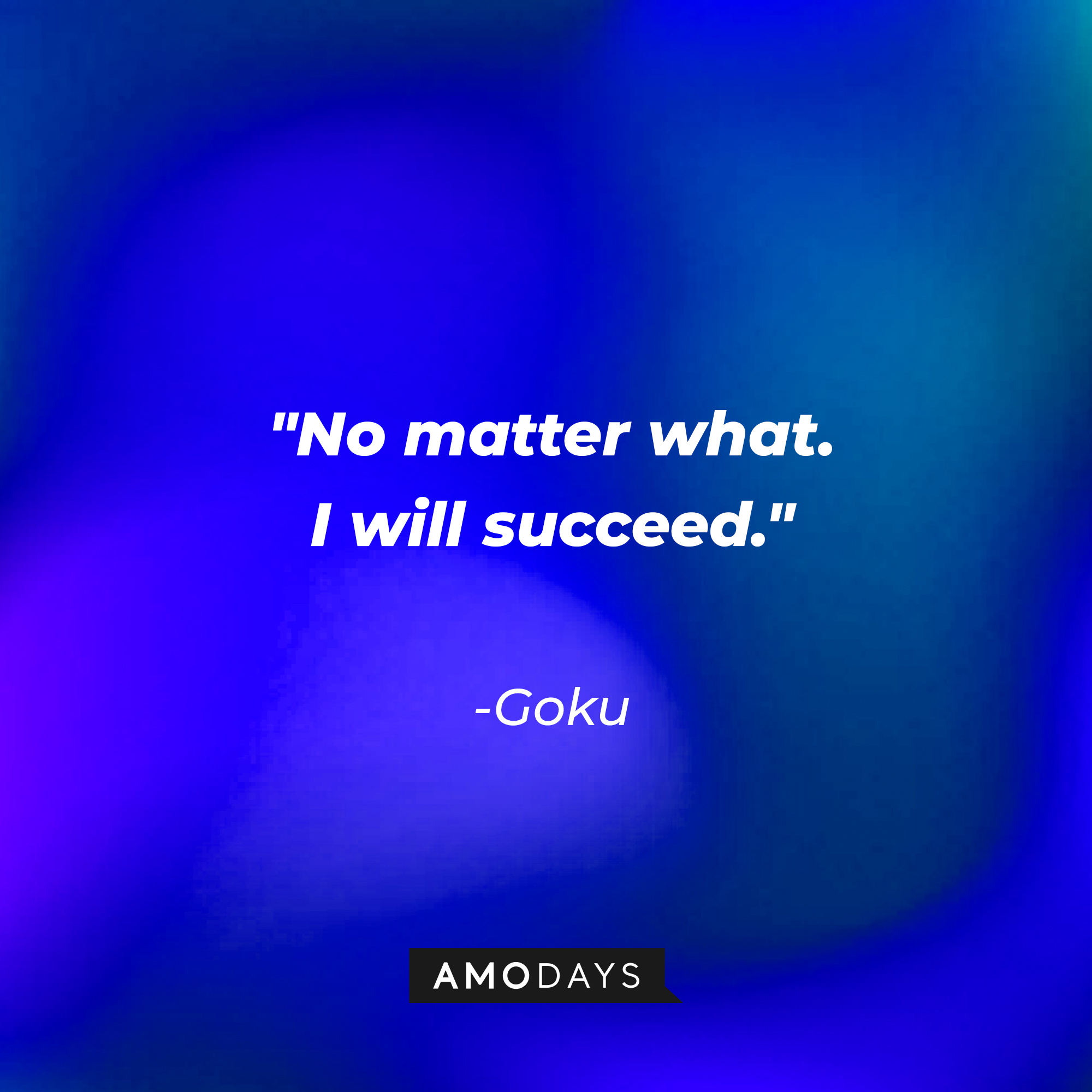 Goku's quote: "No matter what. I will succeed." | Source: youtube.com/DragonballBlack