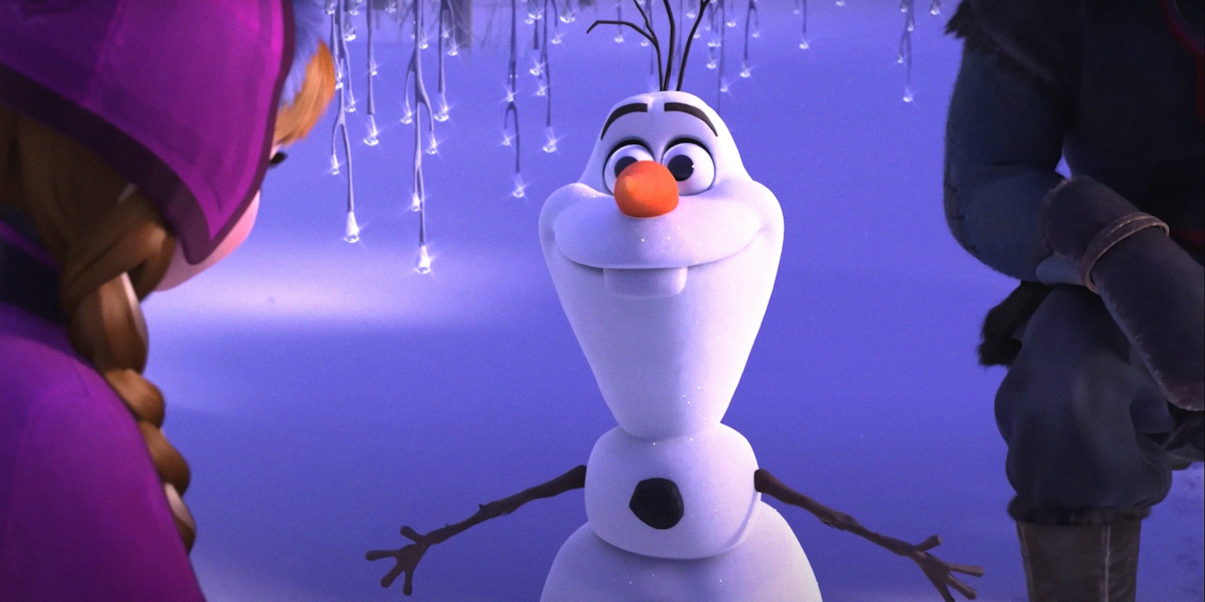 facebook.com/DisneyFrozen | Olaf the snowman with Princess Anna and Kristoff 