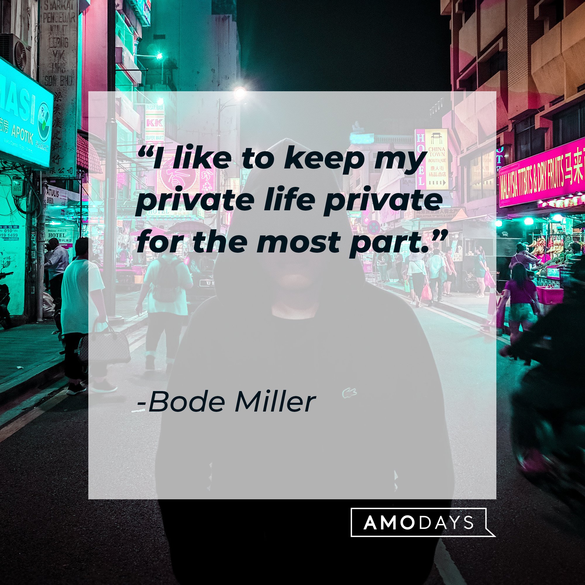Bode Miller’s quote: "I like to keep my private life private for the most part." | Image: AmoDays  