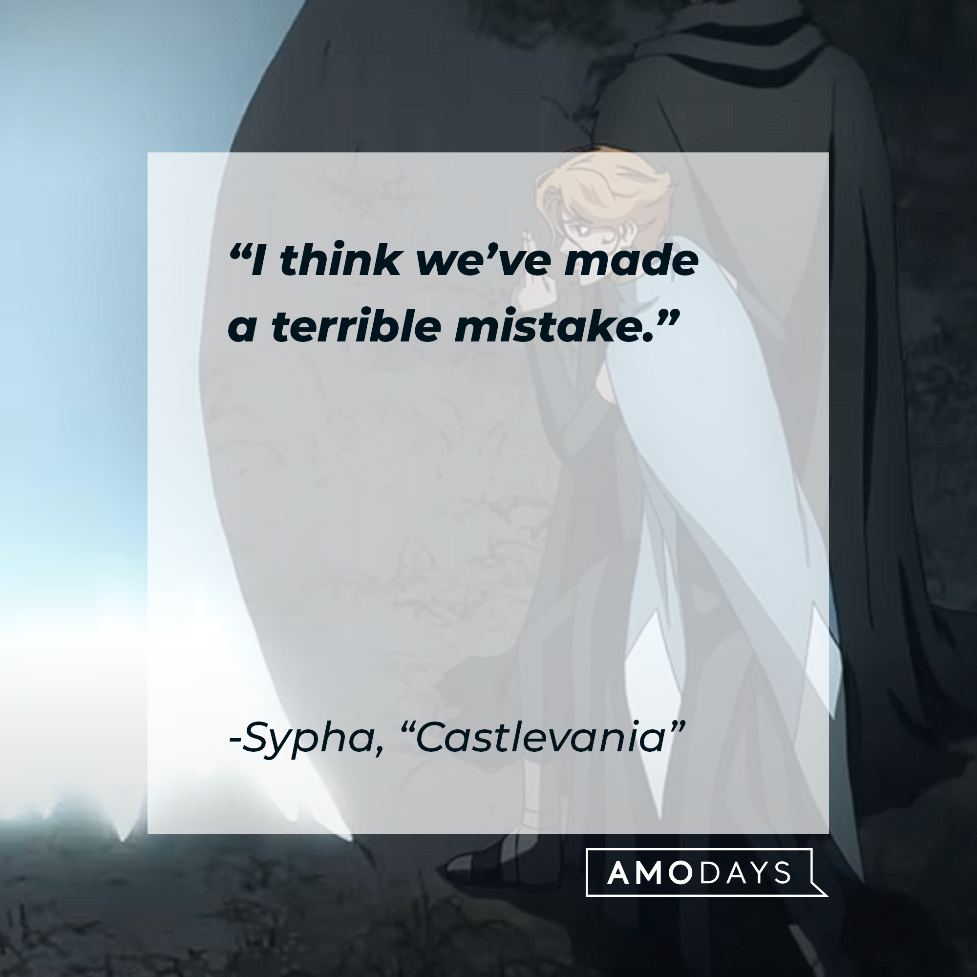 Sypha's quote from "Castlevania:" “I think we’ve made a terrible mistake.” | Source: Youtube.com/Netflix