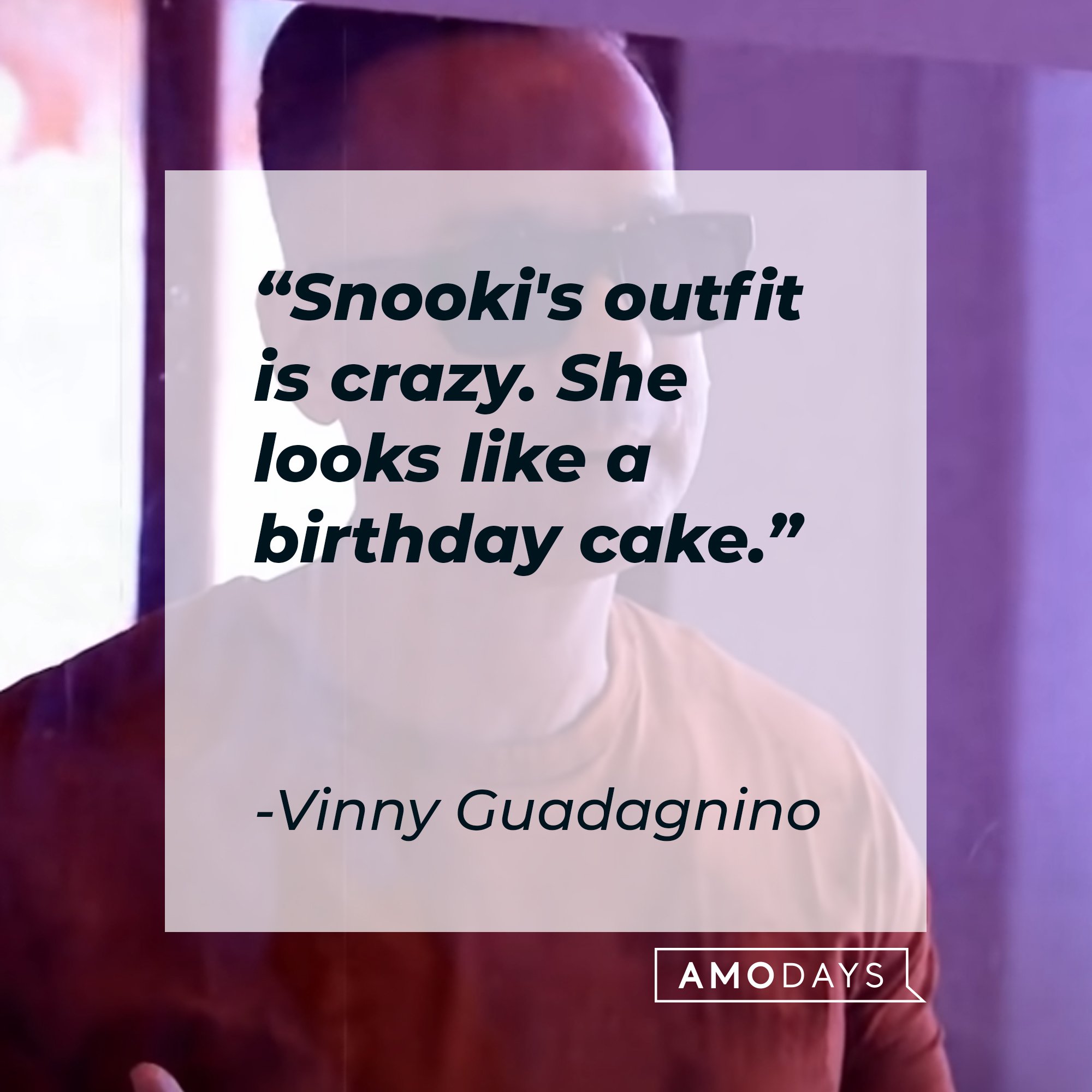 Vinny Guadagnino’s quote: "Snooki's outfit is crazy. She looks like a birthday cake." | Image: AmoDays