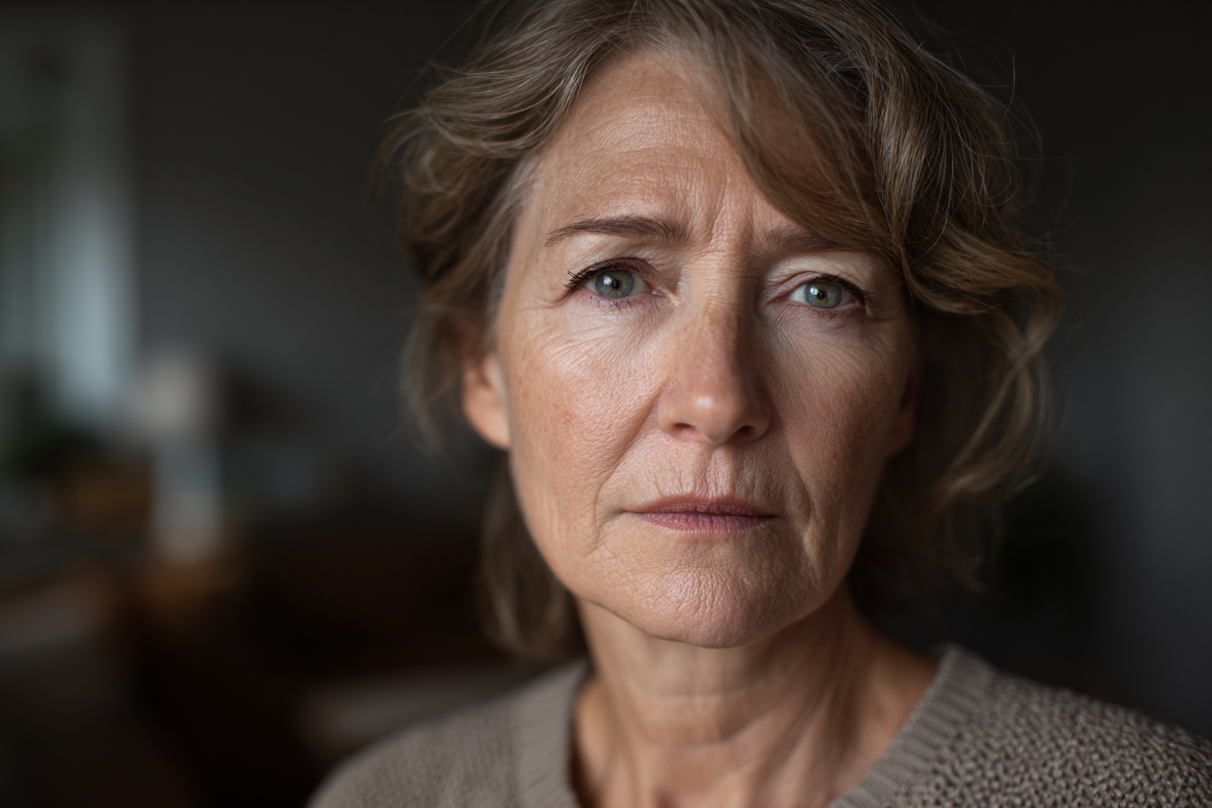 Starsza kobieta stojąca w domu swojej córki | Źródło: Midjourney