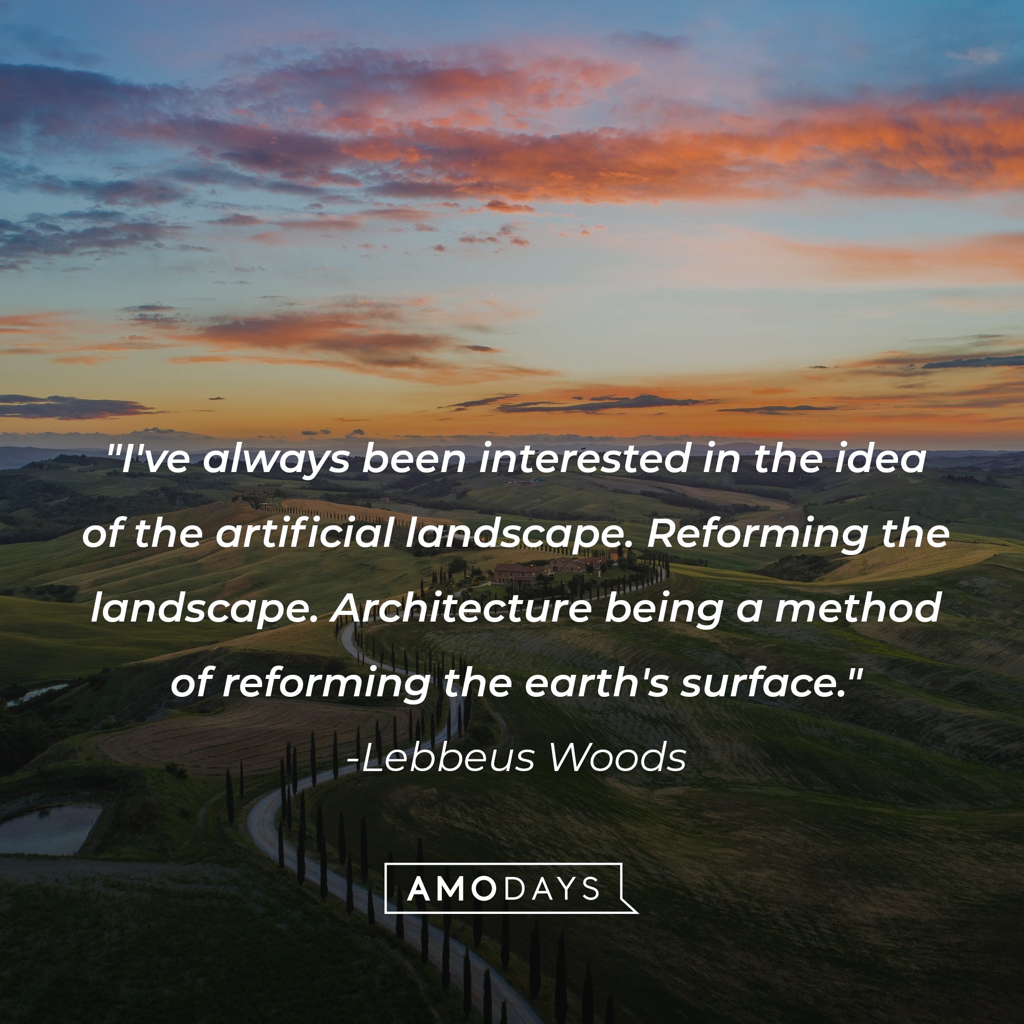 Lebbeus Woods' quote: "I've always been interested in the idea of the artificial landscape. Reforming the landscape. Architecture being a method of reforming the earth's surface." | Image: AmoDays