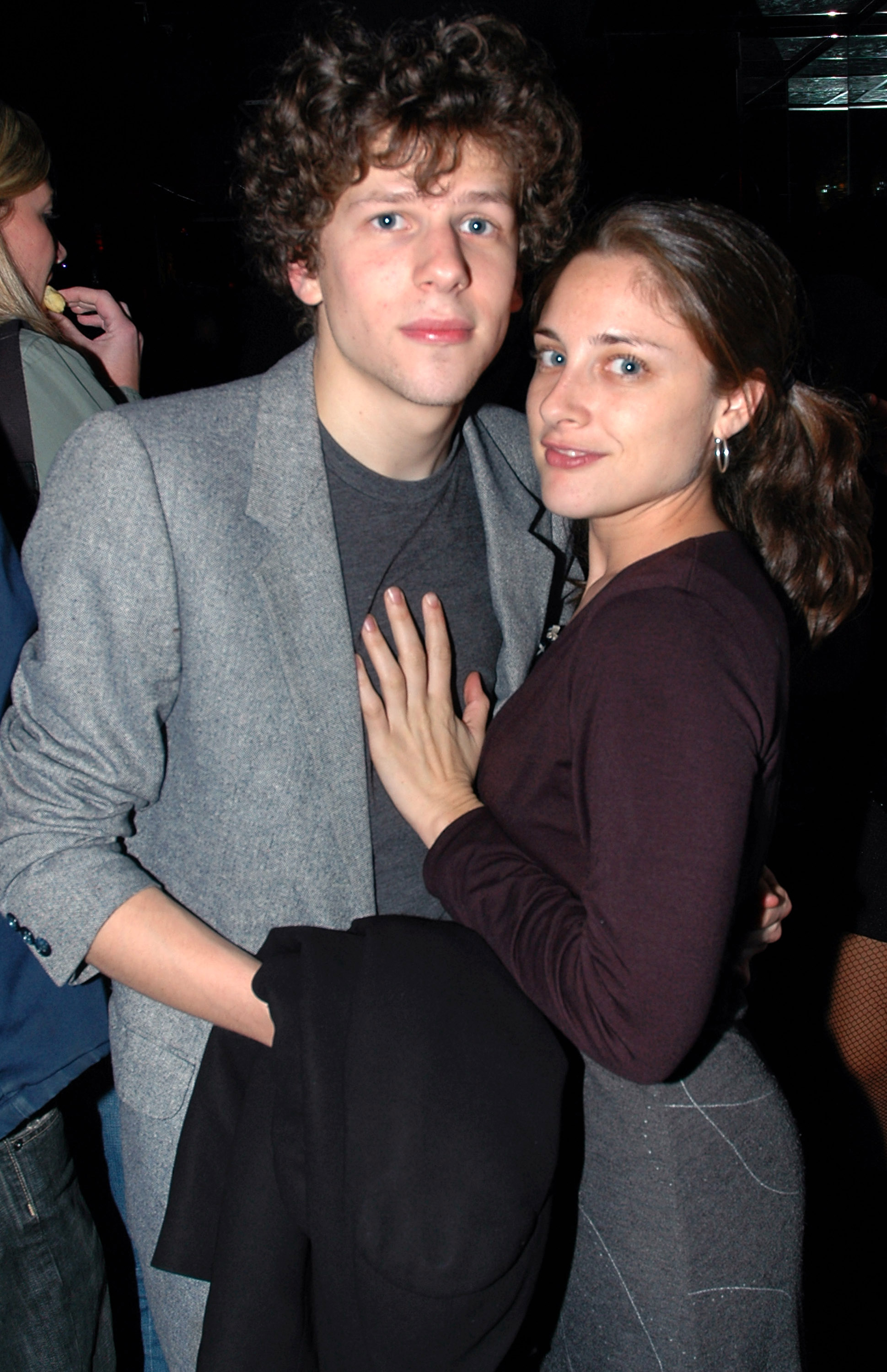 Jesse Eisenberg and Anna Strout during "Sarah Silverman: Jesus is Magic" premiere after party at Rock Candy in New York City, New York, on November 7, 2005. | Source: Getty Images