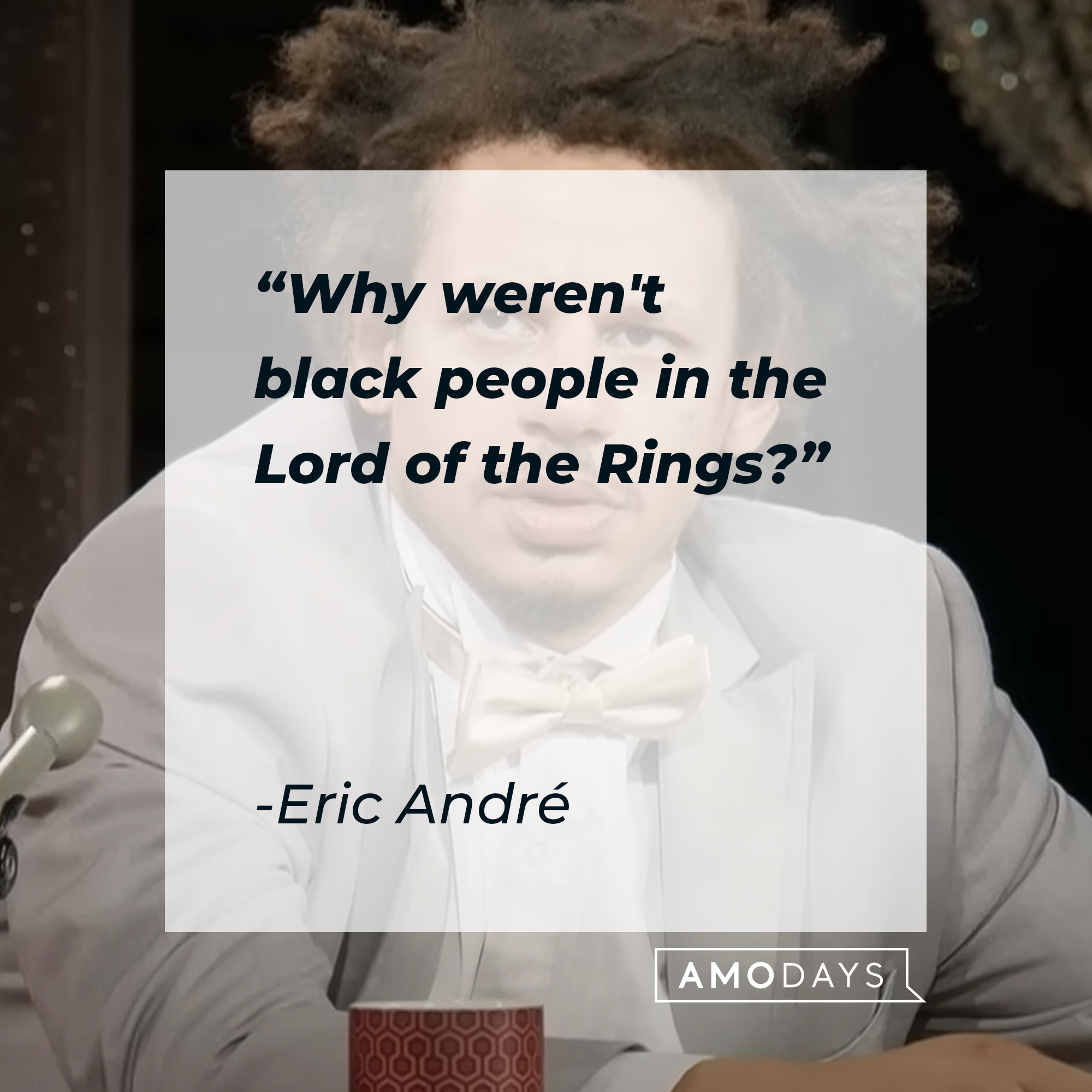 Eric André's quote: "Why weren't black people in the Lord of the Rings?" | Source: Youtube.com/adultswim