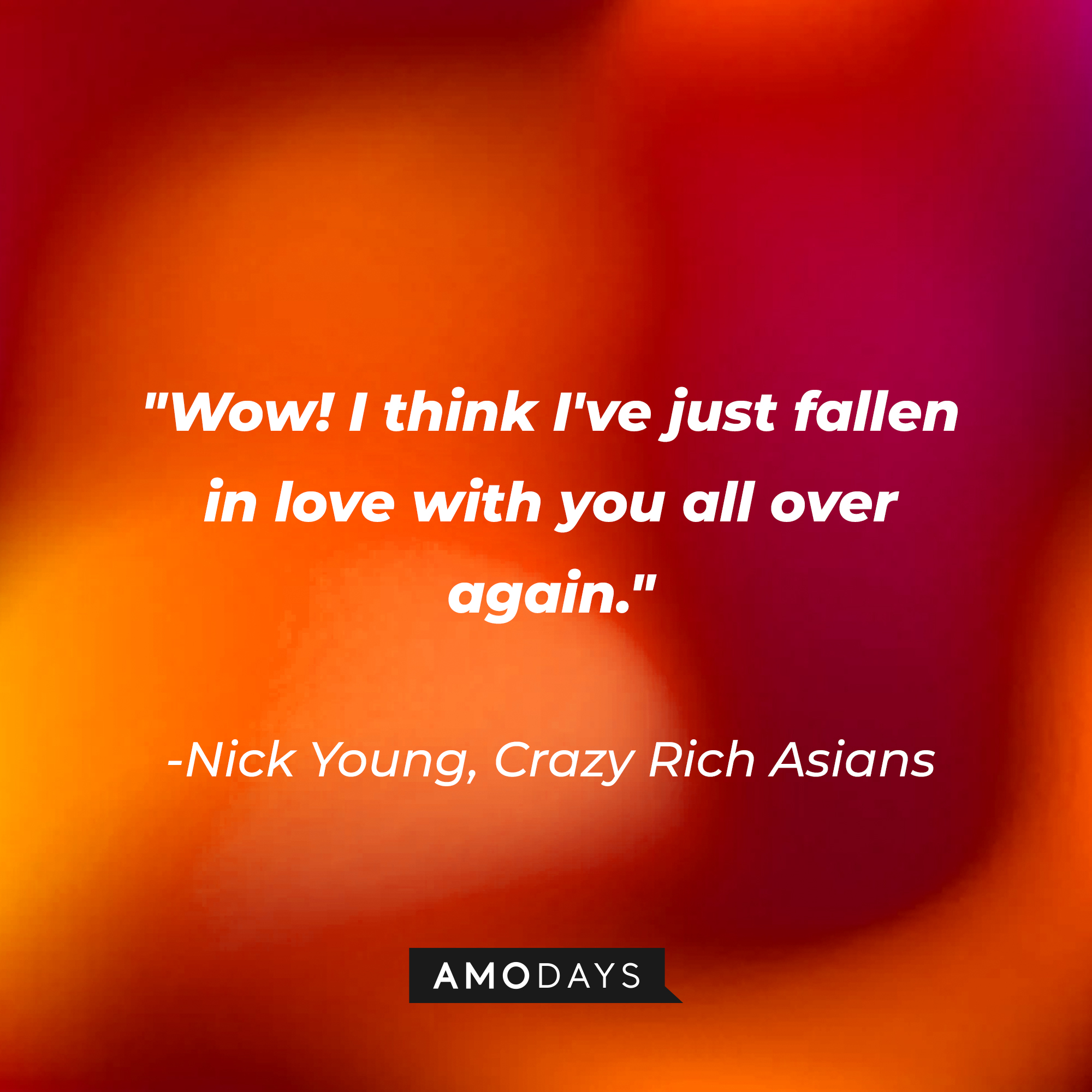 Nick Young's quote: "Wow I think I've just fallen in love with you all over again." | Source: AmoDays