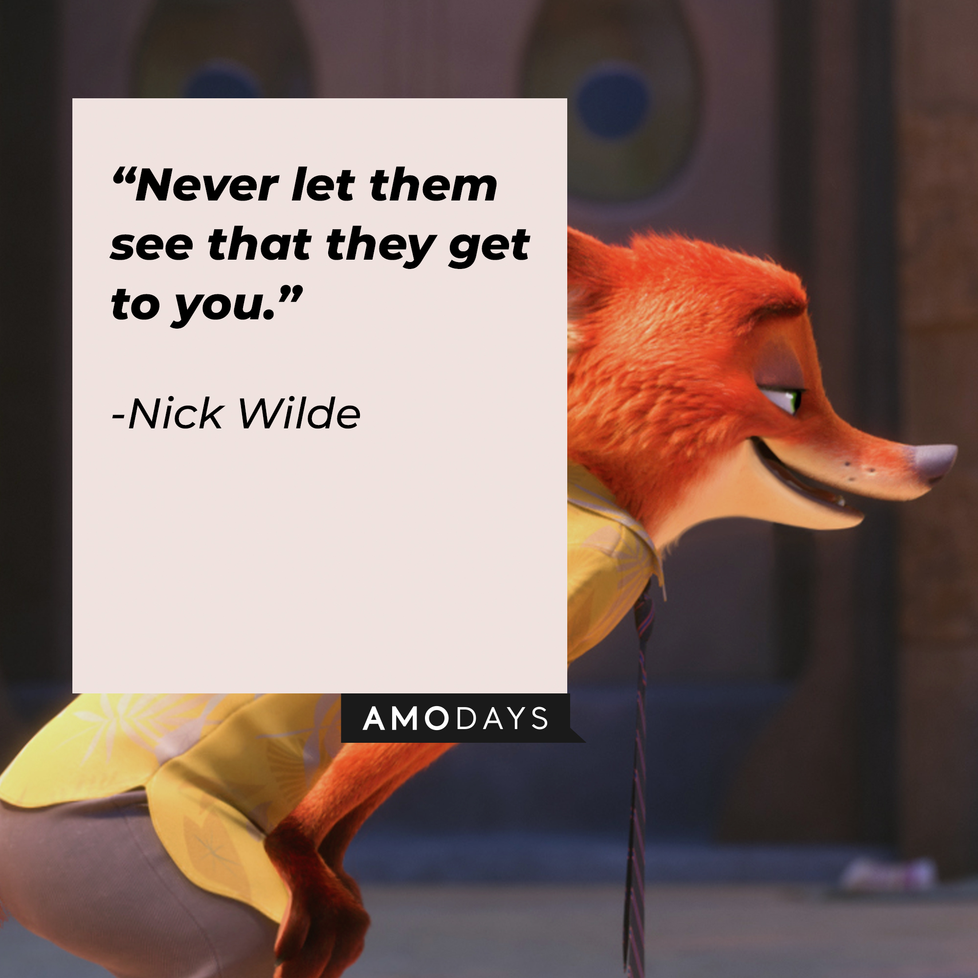 Nick Wilde, with his quote: Nick Wilde, with his quote:“You'll never be a real cop. You're a cute meter maid, though.” | Source: facebook.com/DisneyZootopia