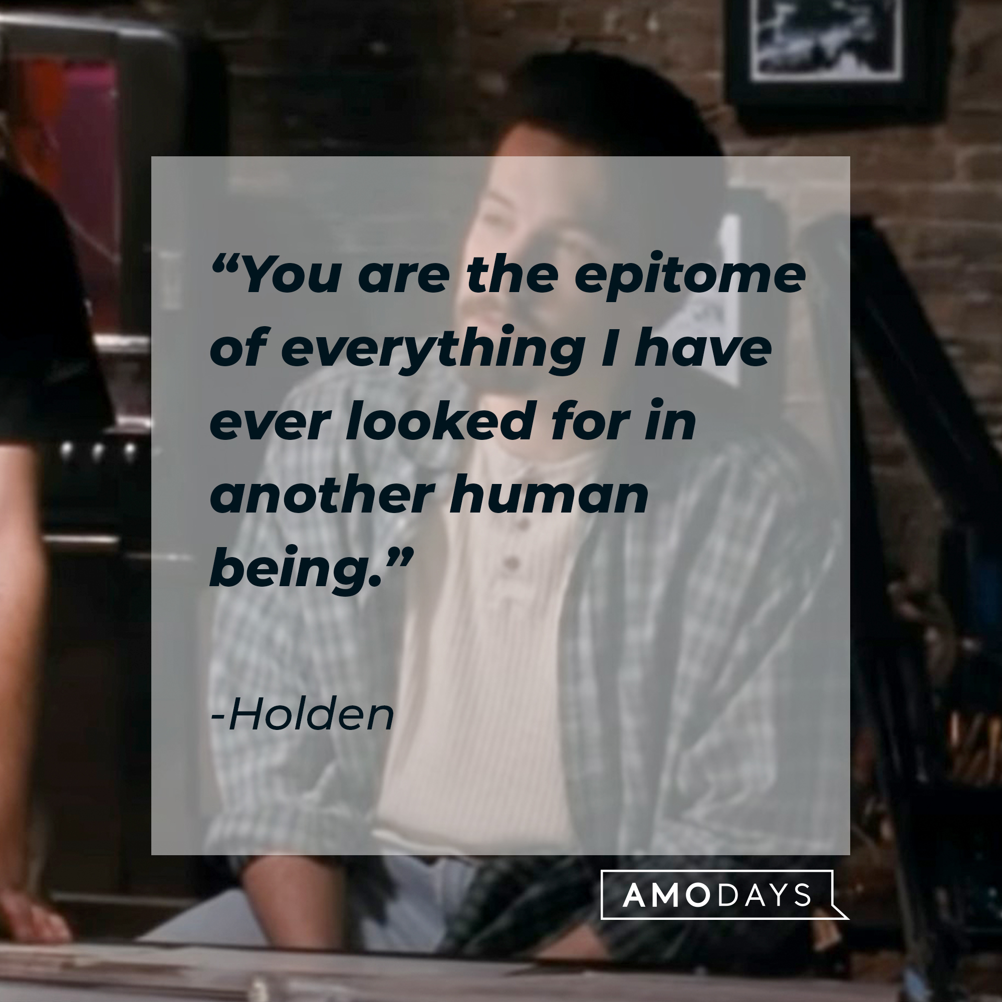 Holden, with his quote: "You are the epitome of everything I have ever looked for in another human being.” | Source: facebook.com/ChasingAmyMovie